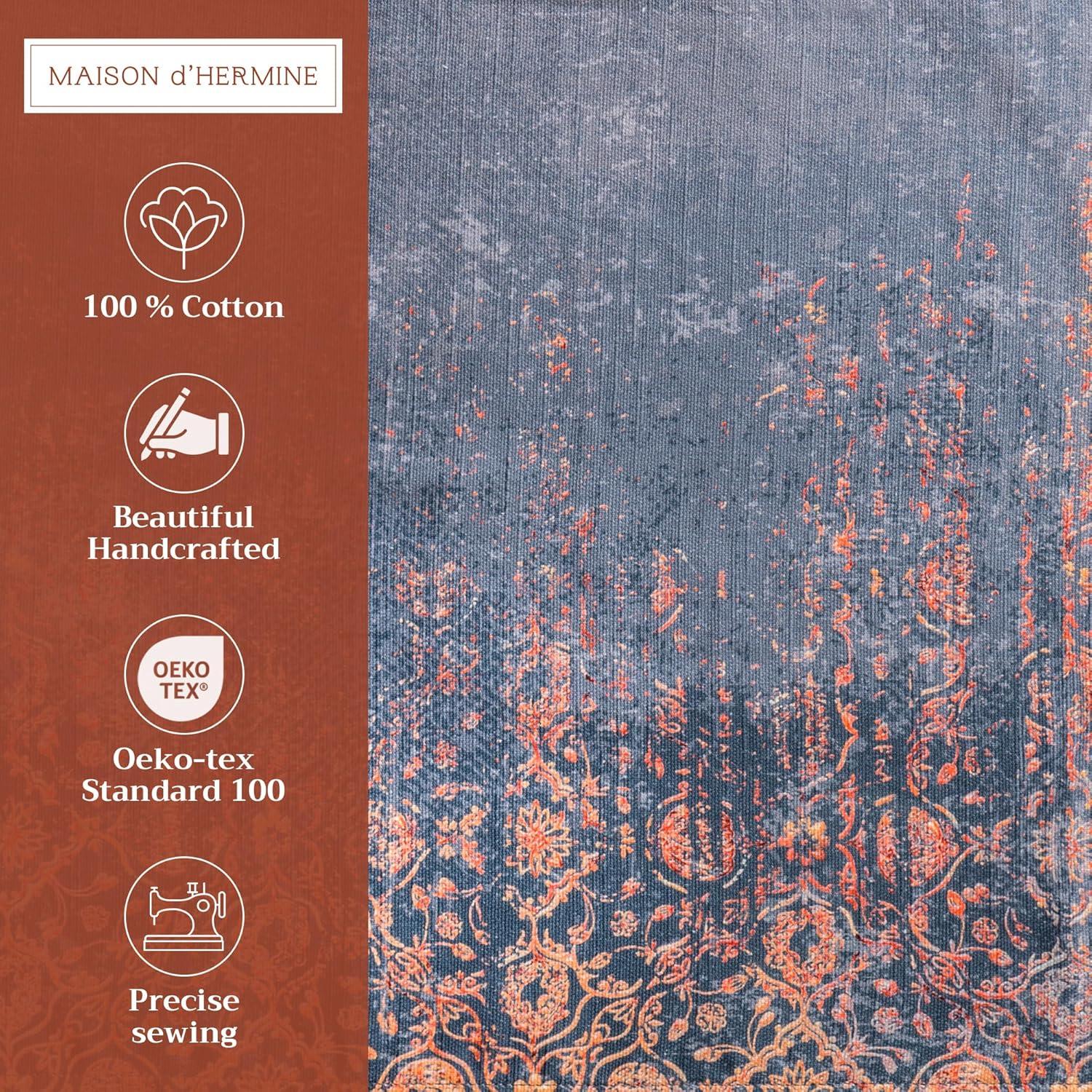 imageMaison d Hermine Placemat 100 Cotton Decorative Placemats Washable Cloth Placemats Home Wedding Restaurant Party ampamp Camping Potiron  ThanksgivingChristmas Set of 416  Imperfection