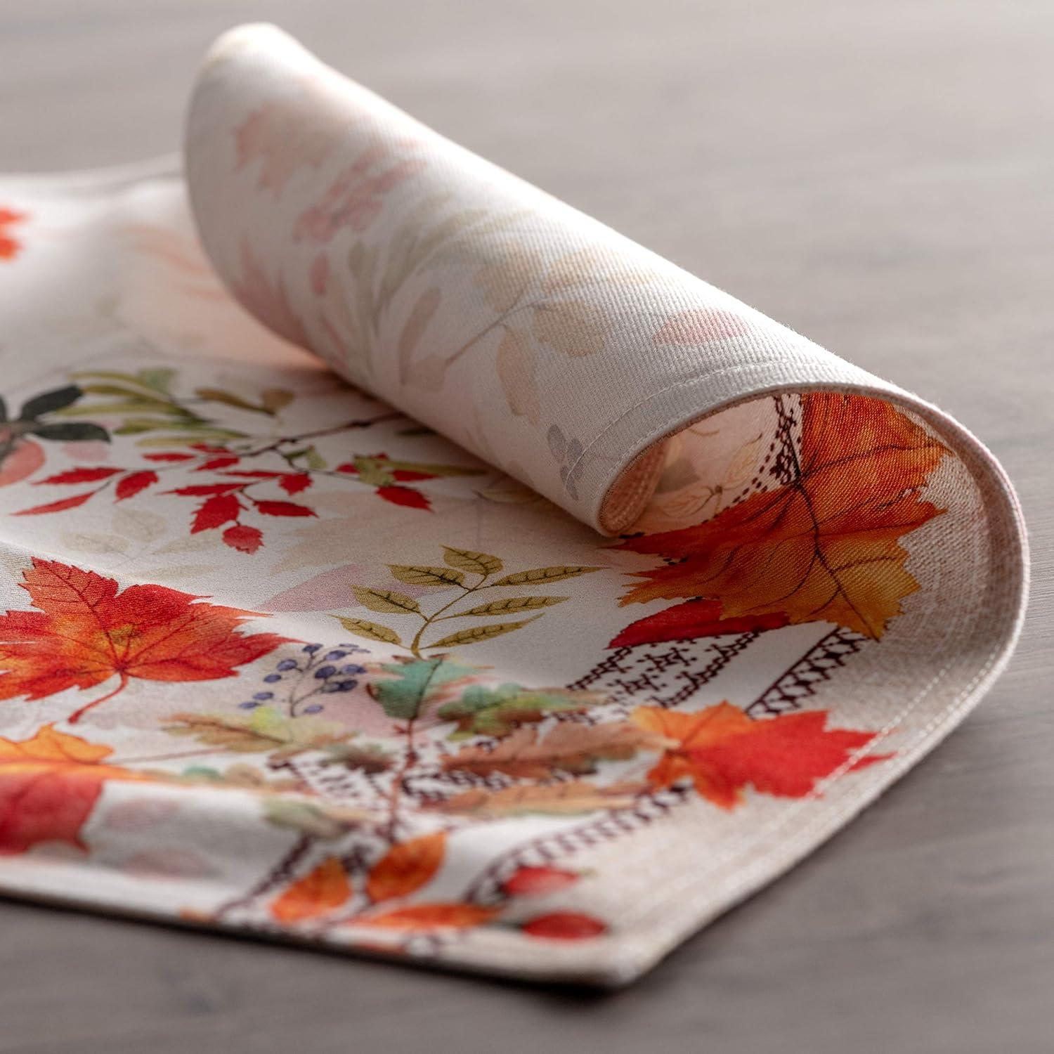 imageMaison d Hermine Placemat 100 Cotton Decorative Placemats Washable Cloth Placemats Home Wedding Restaurant Party ampamp Camping Potiron  ThanksgivingChristmas Set of 408  Amarante