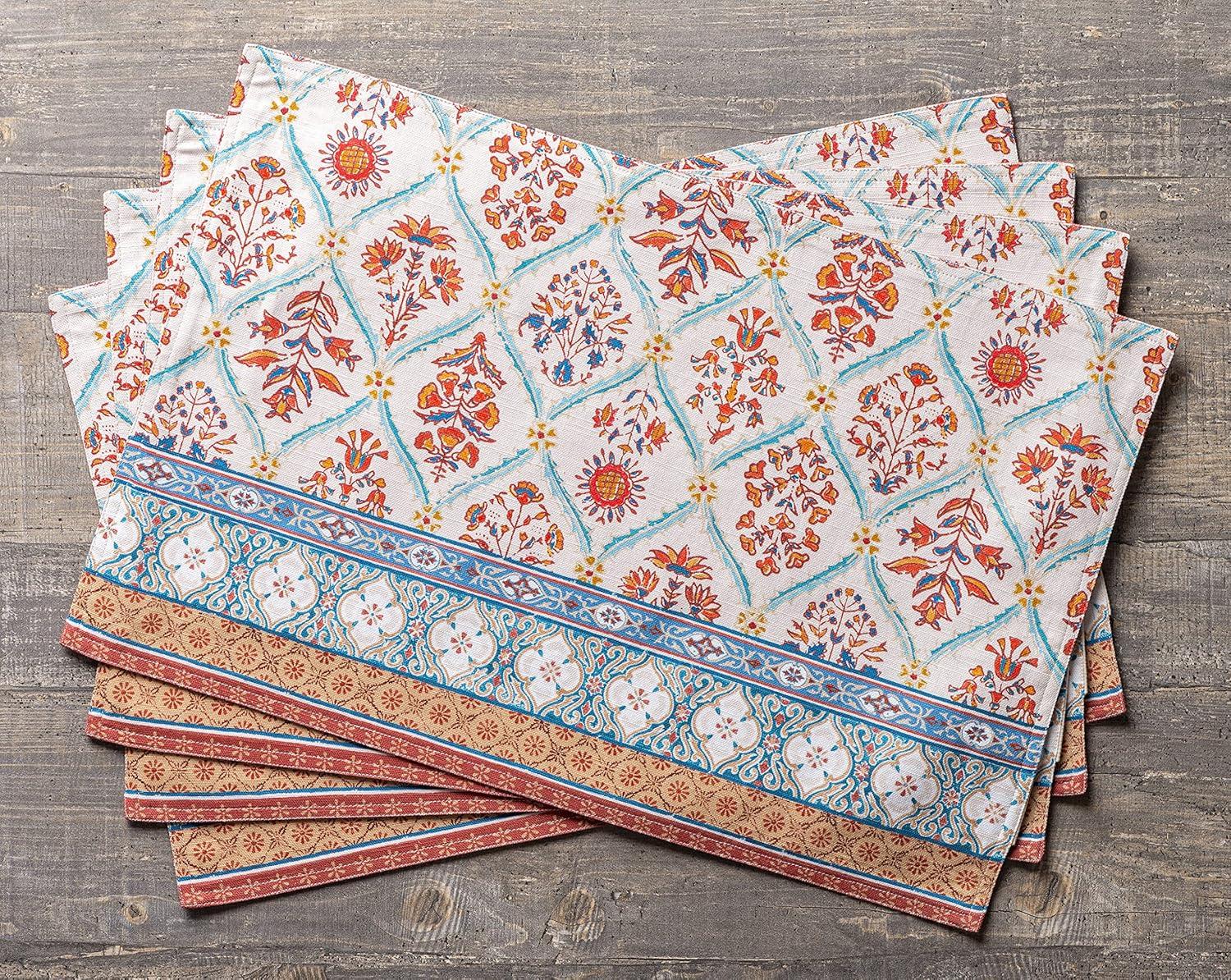 imageMaison d Hermine Placemat 100 Cotton Decorative Placemats Washable Cloth Placemats Home Wedding Restaurant Party ampamp Camping Potiron  ThanksgivingChristmas Set of 411  Romane