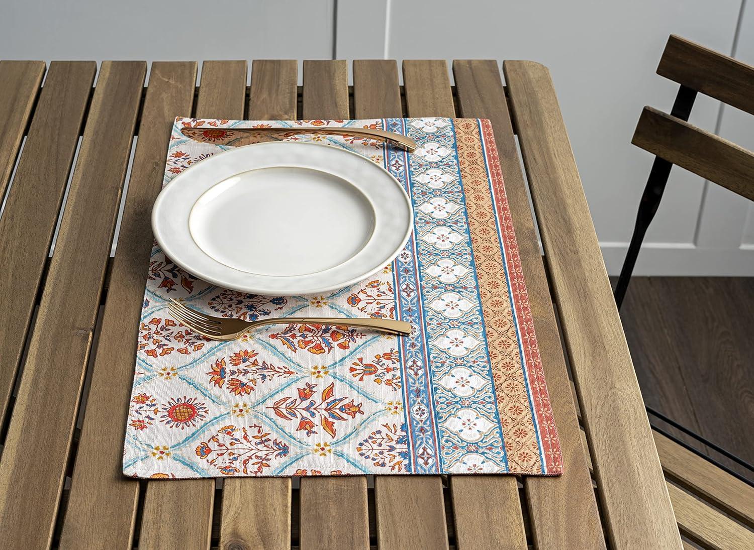 imageMaison d Hermine Placemat 100 Cotton Decorative Placemats Washable Cloth Placemats Home Wedding Restaurant Party ampamp Camping Potiron  ThanksgivingChristmas Set of 411  Romane