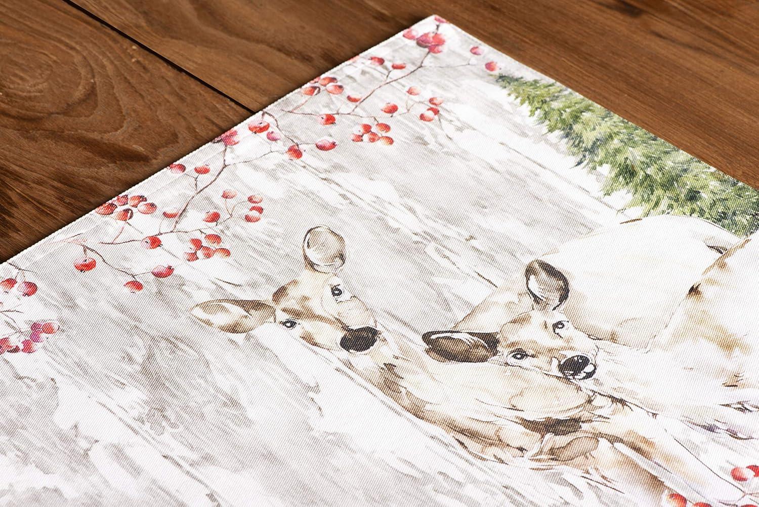 imageMaison d Hermine Placemat 100 Cotton Decorative Placemats Washable Cloth Placemats Home Wedding Restaurant Party ampamp Camping Potiron  ThanksgivingChristmas Set of 418  Mountain Life