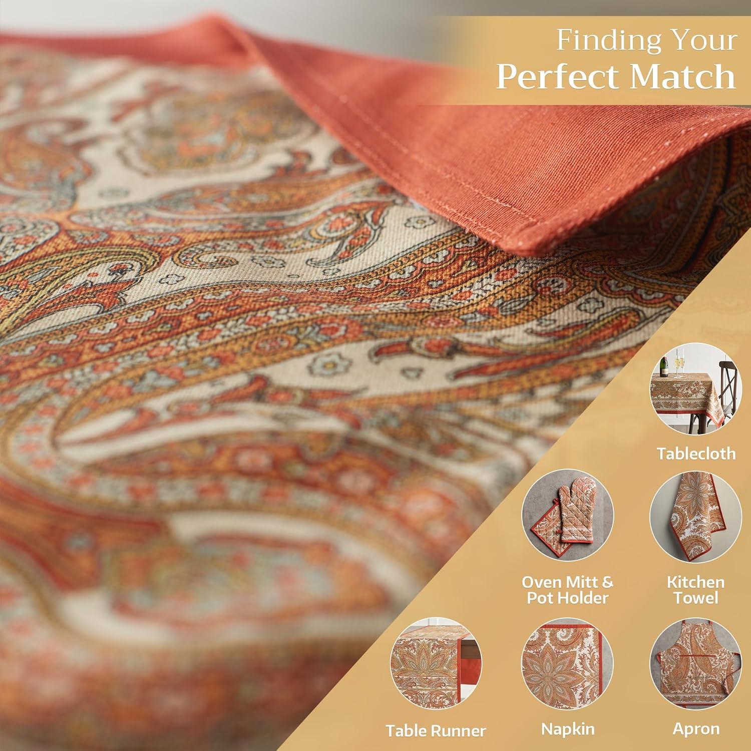 imageMaison d Hermine Placemat 100 Cotton Decorative Placemats Washable Cloth Placemats Home Wedding Restaurant Party ampamp Camping Potiron  ThanksgivingChristmas Set of 401  Kashmir Paisley