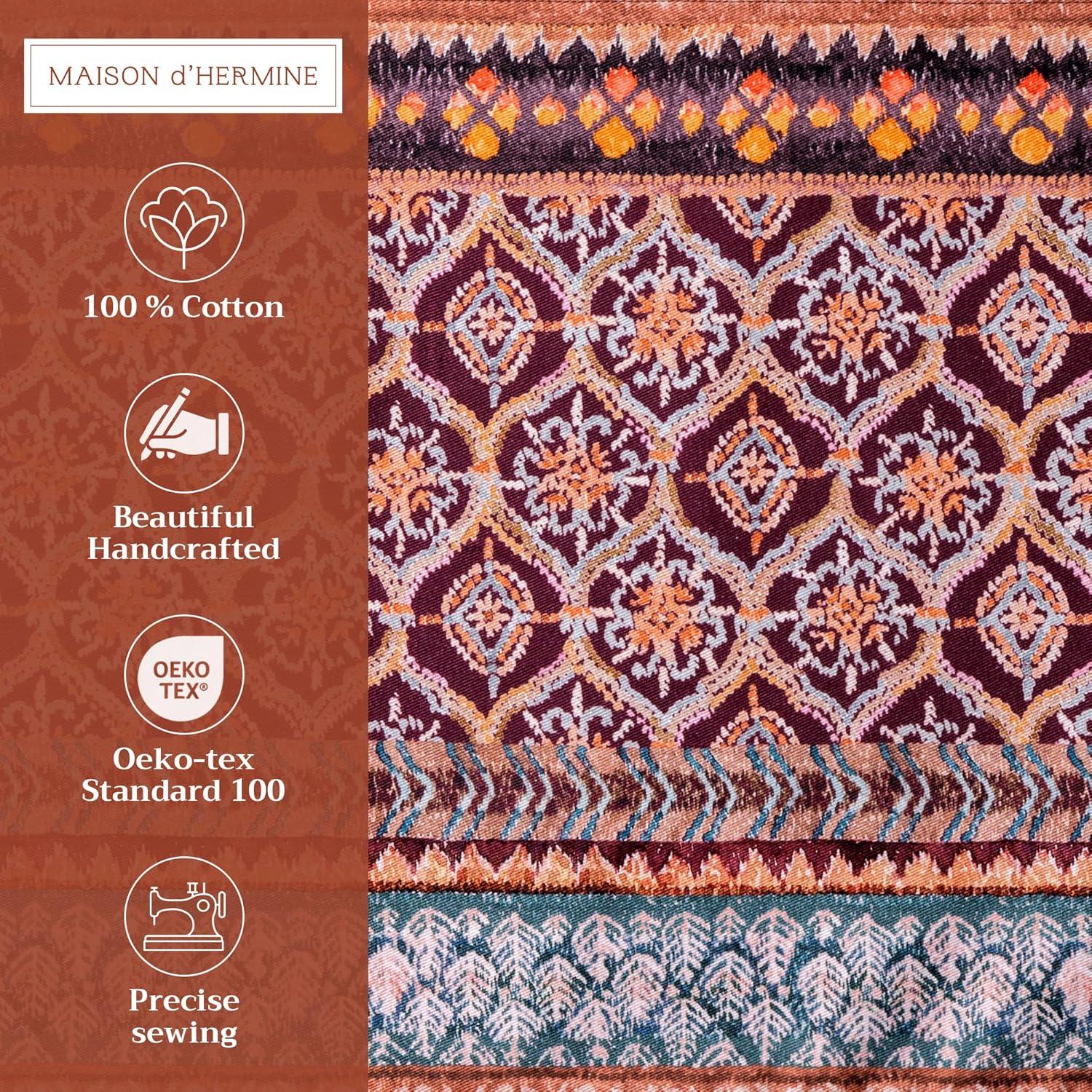 imageMaison d Hermine Placemat 100 Cotton Decorative Placemats Washable Cloth Placemats Home Wedding Restaurant Party ampamp Camping Potiron  ThanksgivingChristmas Set of 422  Fair Isle