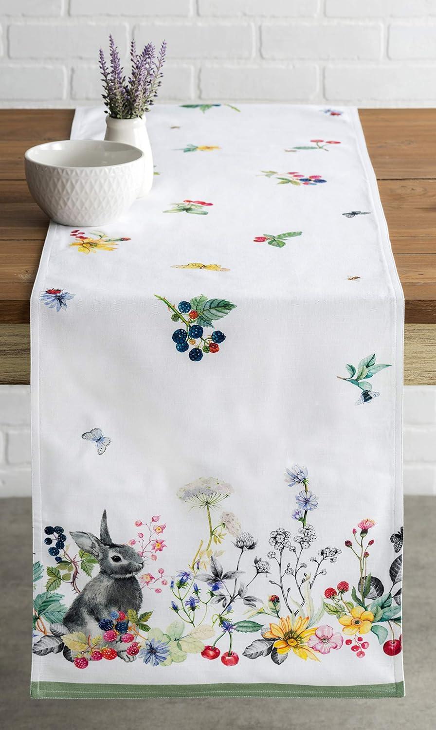 imageMaison dHermine Table Runner 100 Cotton Single Layer Easter Table Runners 72 inches Long Home Kitchen Dining Party ampamp Camping  Easter Decorations Spring ampamp Summer Printemps 1450quot x 72quot10  Printemps