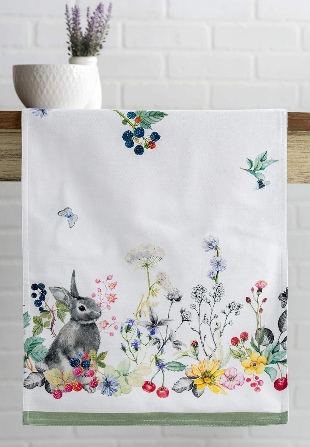 imageMaison dHermine Table Runner 100 Cotton Single Layer Easter Table Runners 72 inches Long Home Kitchen Dining Party ampamp Camping  Easter Decorations Spring ampamp Summer Printemps 1450quot x 72quot10  Printemps