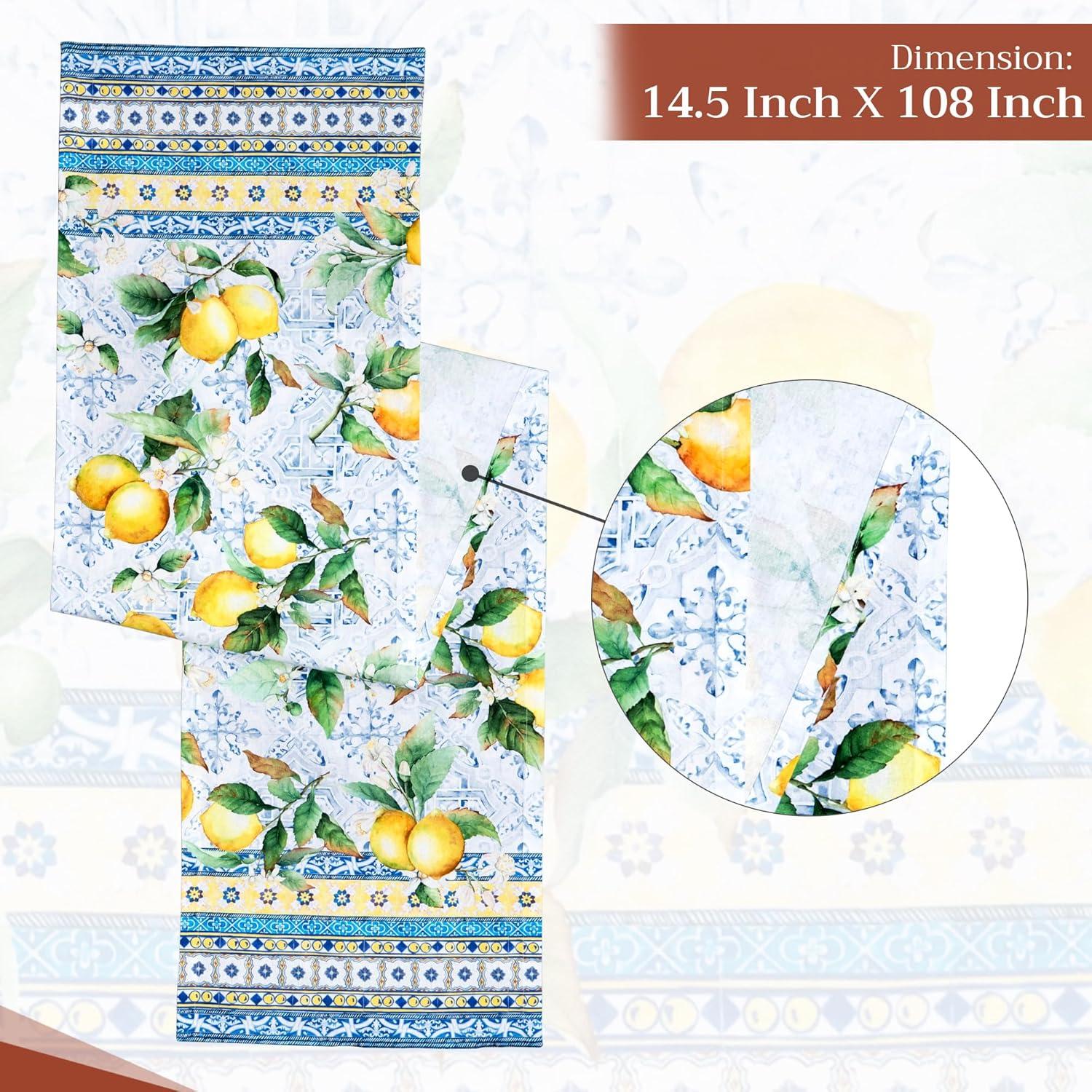 imageMaison dHermine Table Runner 100 Cotton Single Layer Easter Table Runners 72 inches Long Home Kitchen Dining Party ampamp Camping  Easter Decorations Spring ampamp Summer Printemps 1450quot x 72quot28  Citrus