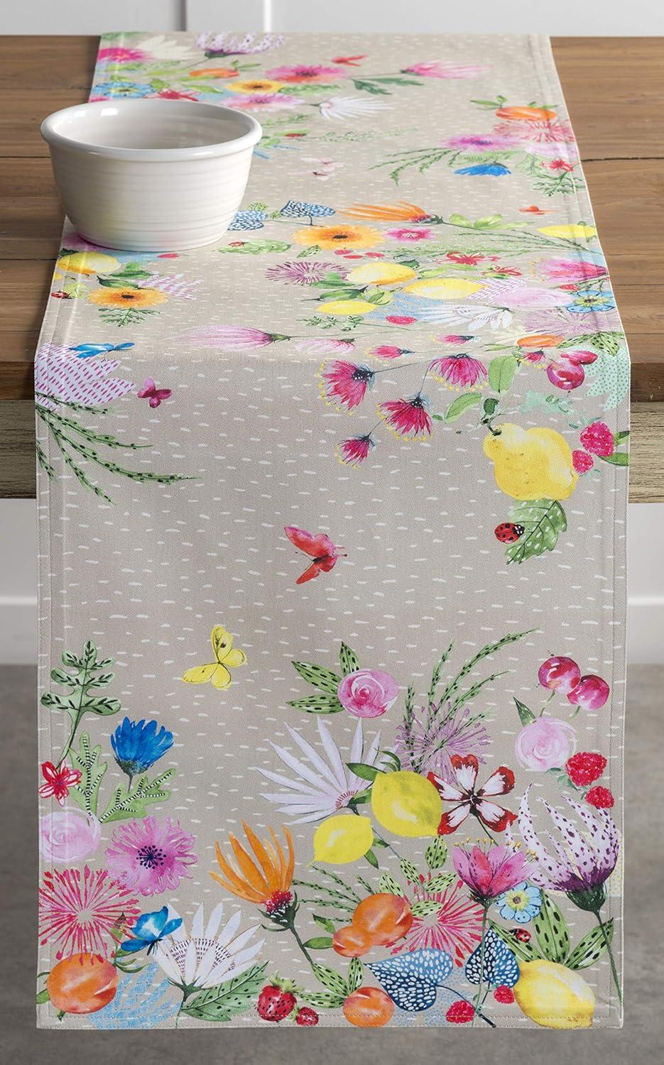 imageMaison dHermine Table Runner 100 Cotton Single Layer Easter Table Runners 72 inches Long Home Kitchen Dining Party ampamp Camping  Easter Decorations Spring ampamp Summer Printemps 1450quot x 72quot25  Jardin Dete  Fog