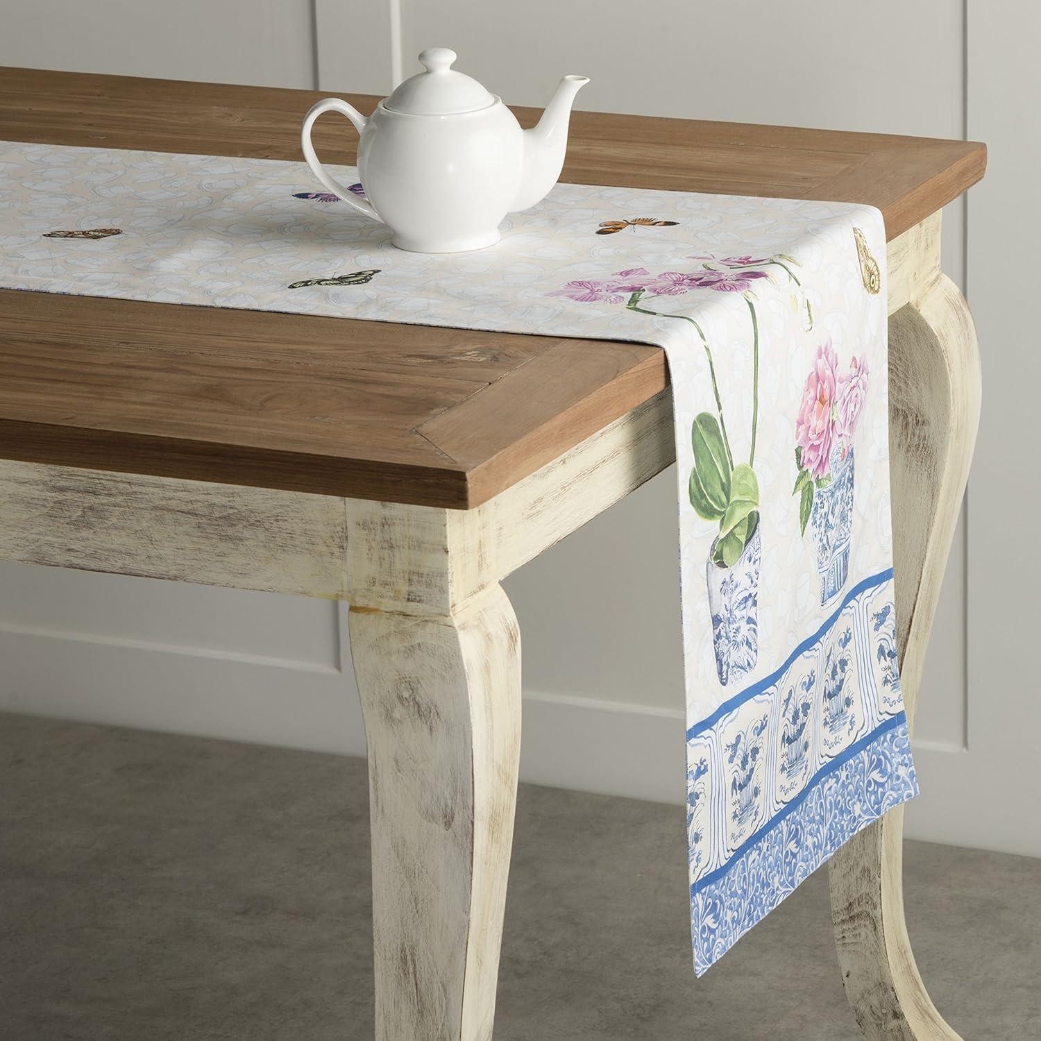 imageMaison dHermine Table Runner 100 Cotton Single Layer Easter Table Runners 72 inches Long Home Kitchen Dining Party ampamp Camping  Easter Decorations Spring ampamp Summer Printemps 1450quot x 72quot14  Canton