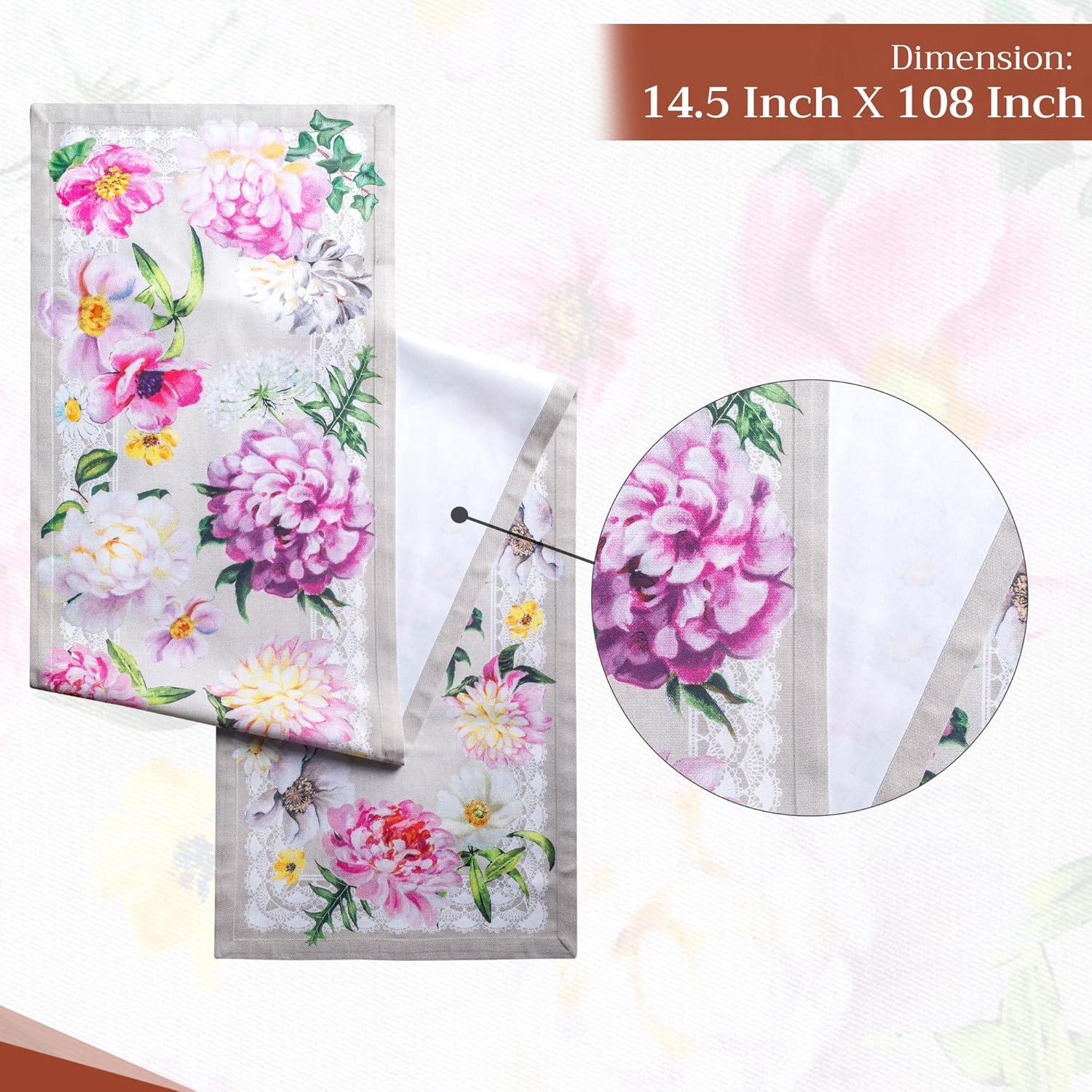 imageMaison dHermine Table Runner 100 Cotton Single Layer Easter Table Runners 72 inches Long Home Kitchen Dining Party ampamp Camping  Easter Decorations Spring ampamp Summer Printemps 1450quot x 72quot21  Pivoine