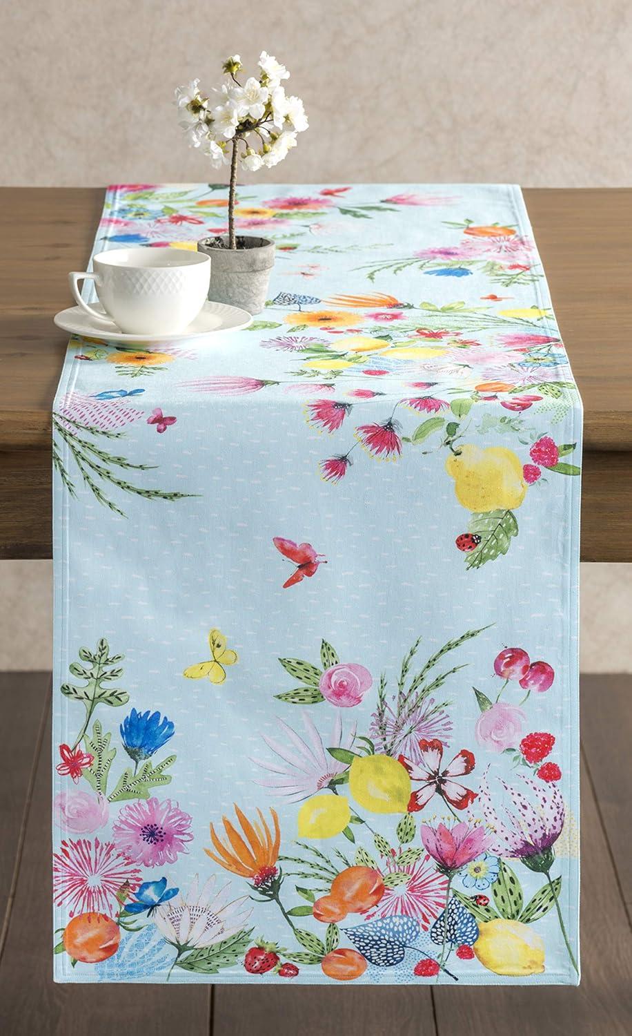 imageMaison dHermine Table Runner 100 Cotton Single Layer Easter Table Runners 72 inches Long Home Kitchen Dining Party ampamp Camping  Easter Decorations Spring ampamp Summer Printemps 1450quot x 72quot27  Jardin Dete  Mint