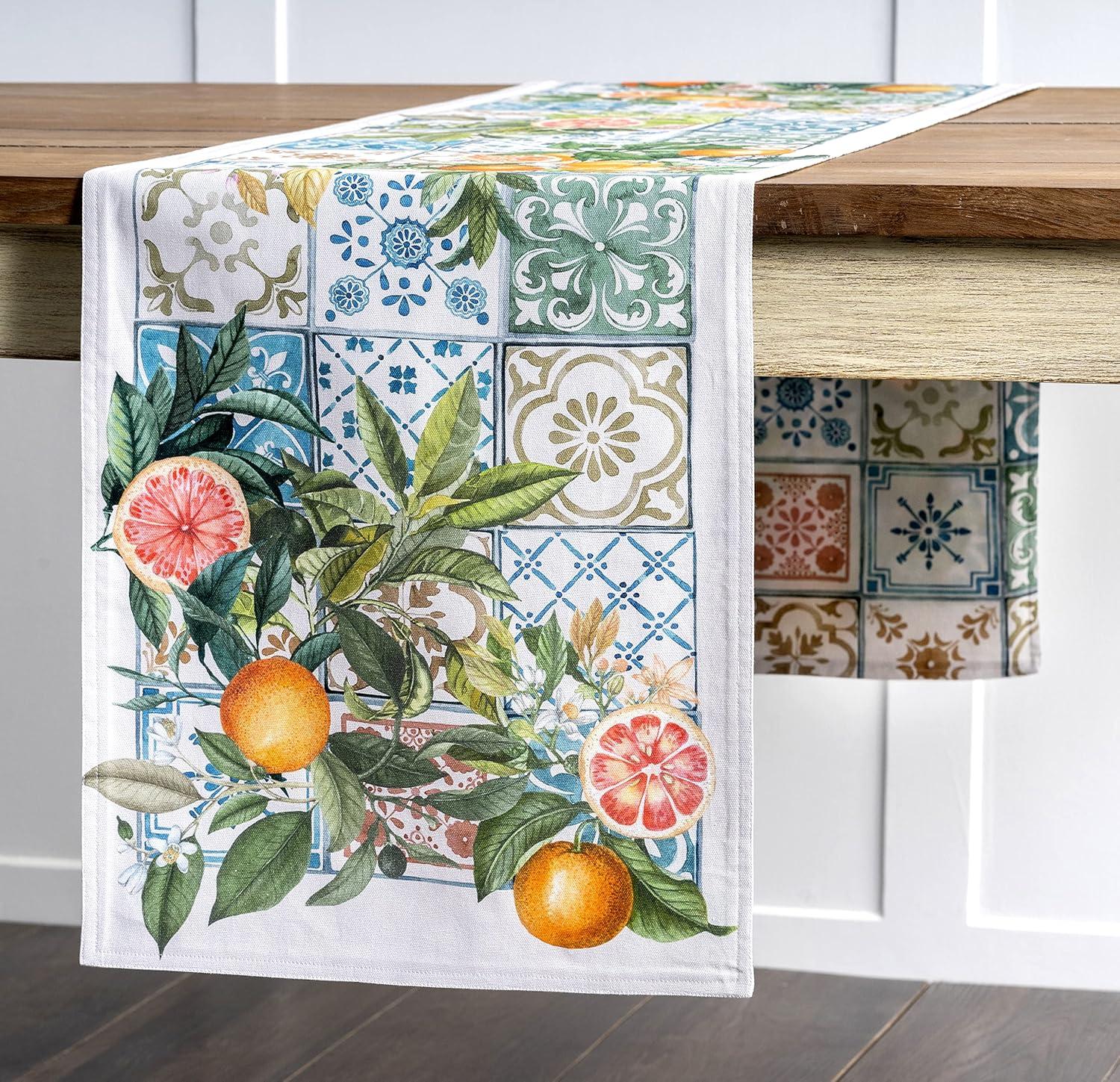 imageMaison dHermine Table Runner 100 Cotton Single Layer Easter Table Runners 72 inches Long Home Kitchen Dining Party ampamp Camping  Easter Decorations Spring ampamp Summer Printemps 1450quot x 72quot16  Agrume
