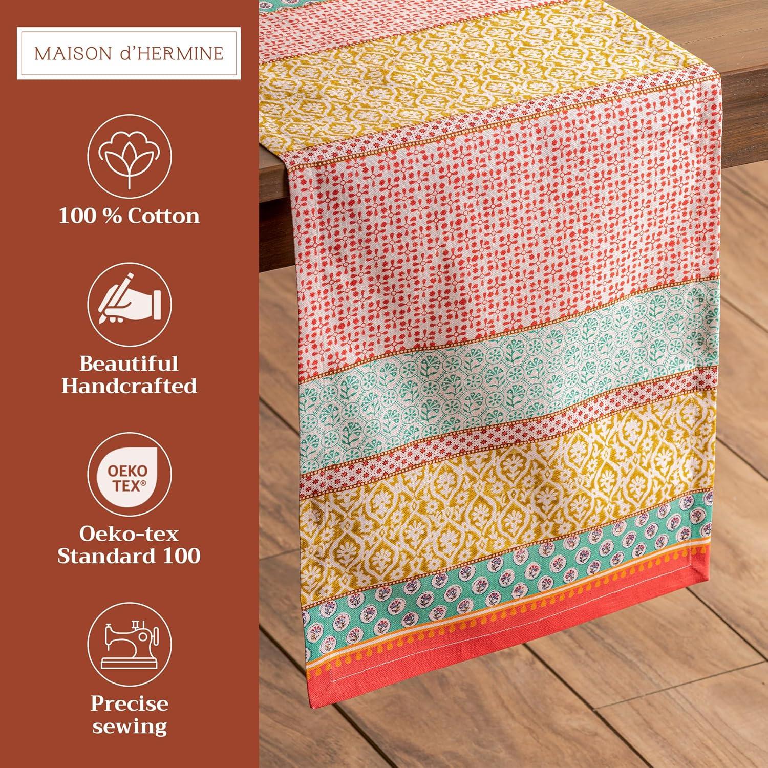 imageMaison dHermine Table Runner 100 Cotton Single Layer Easter Table Runners 72 inches Long Home Kitchen Dining Party ampamp Camping  Easter Decorations Spring ampamp Summer Printemps 1450quot x 72quot06  Provence