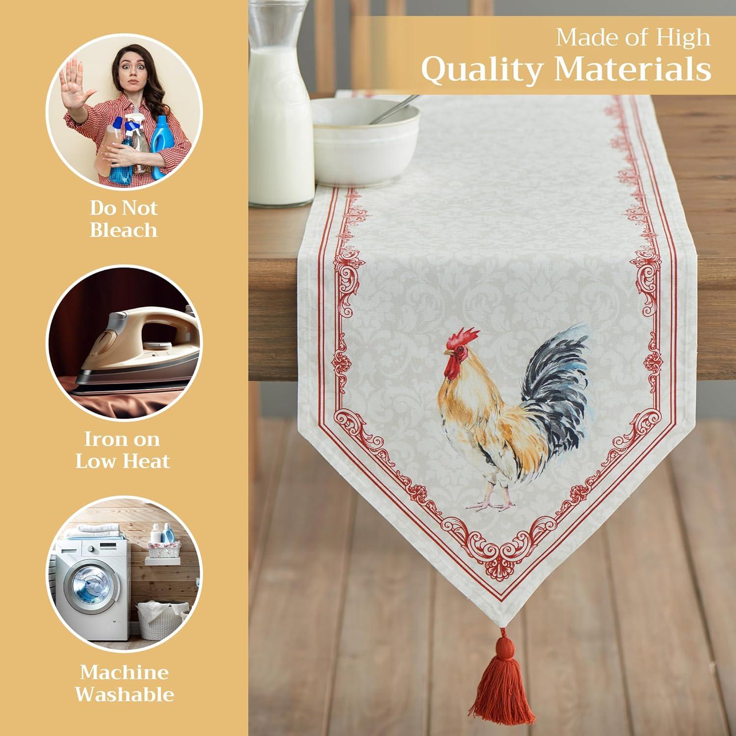 imageMaison dHermine Table Runner 100 Cotton Single Layer Easter Table Runners 72 inches Long Home Kitchen Dining Party ampamp Camping  Easter Decorations Spring ampamp Summer Printemps 1450quot x 72quot23  Campagne