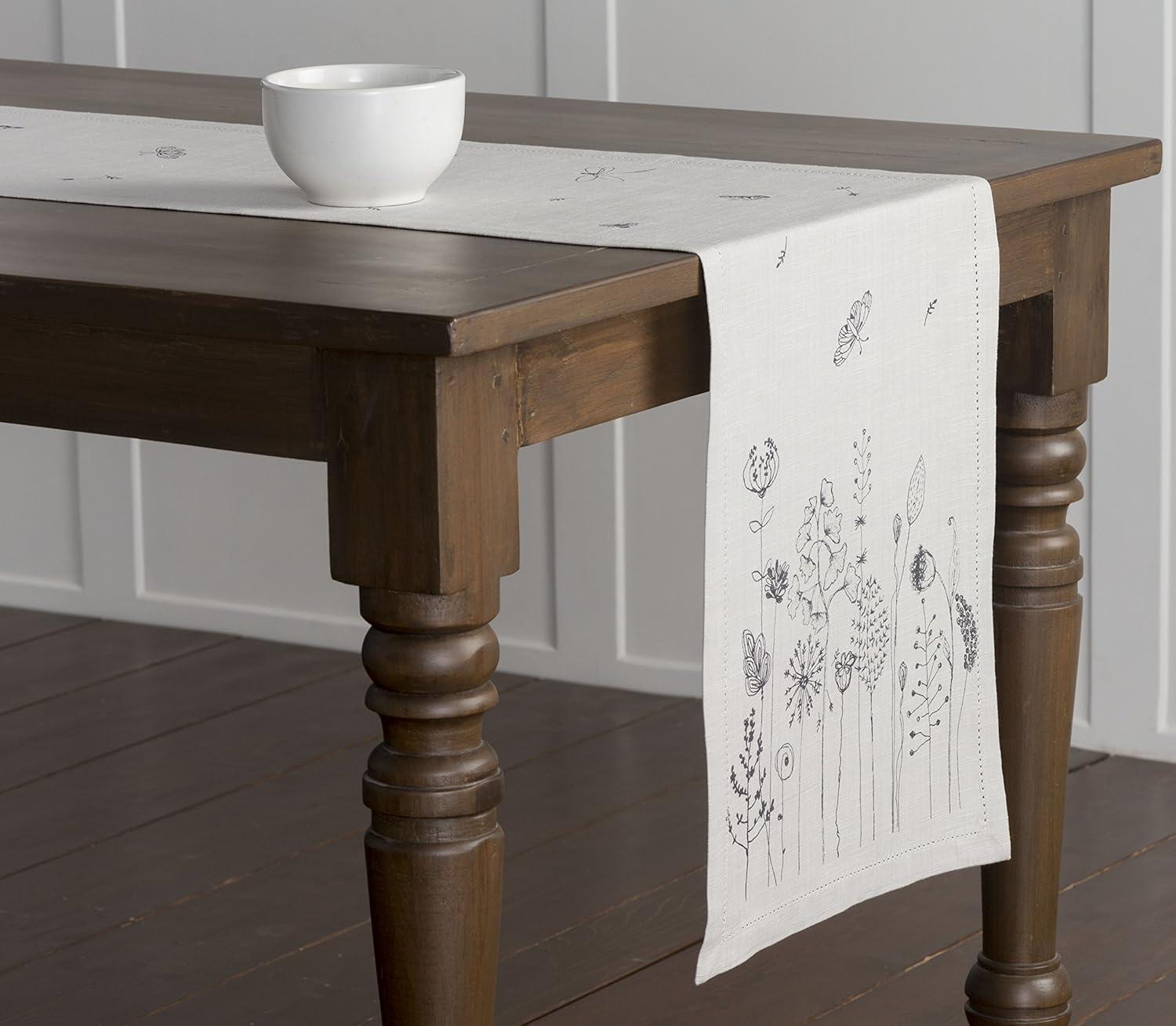 imageMaison dHermine Table Runner 100 Cotton Single Layer Easter Table Runners 72 inches Long Home Kitchen Dining Party ampamp Camping  Easter Decorations Spring ampamp Summer Printemps 1450quot x 72quot12  Flore