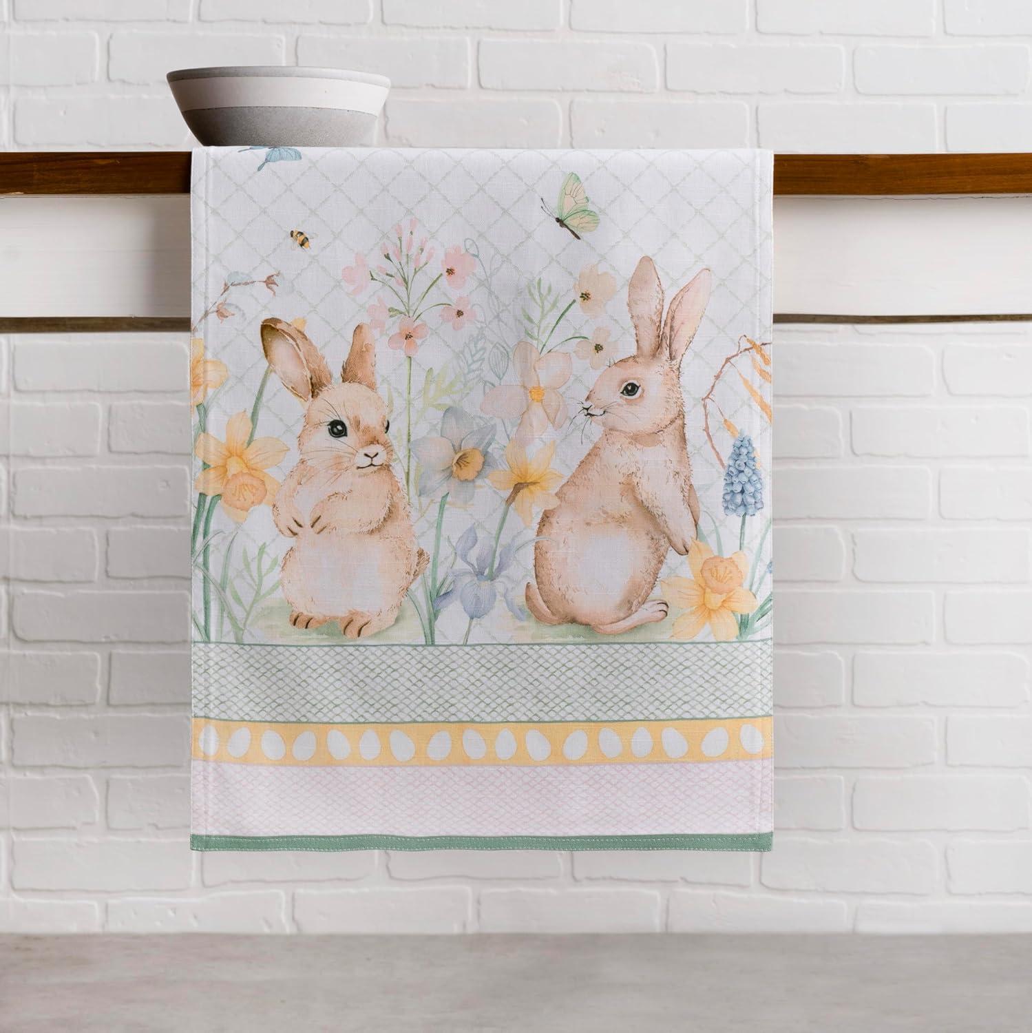 imageMaison dHermine Table Runner 100 Cotton Single Layer Easter Table Runners 72 inches Long Home Kitchen Dining Party ampamp Camping  Easter Decorations Spring ampamp Summer Printemps 1450quot x 72quot15  Easter Dew