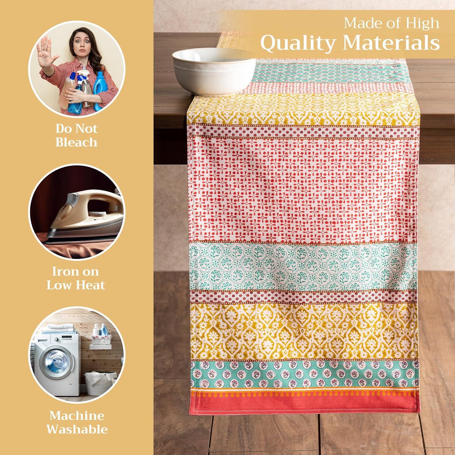 imageMaison dHermine Table Runner 100 Cotton Single Layer Easter Table Runners 72 inches Long Home Kitchen Dining Party ampamp Camping  Easter Decorations Spring ampamp Summer Printemps 1450quot x 72quot06  Provence