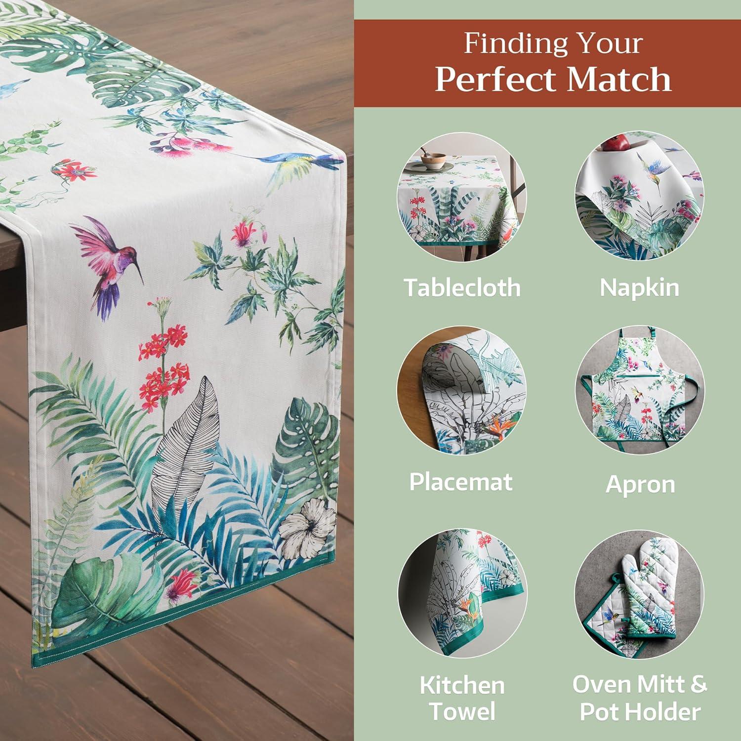 imageMaison dHermine Table Runner 100 Cotton Single Layer Easter Table Runners 72 inches Long Home Kitchen Dining Party ampamp Camping  Easter Decorations Spring ampamp Summer Printemps 1450quot x 72quot20  Tropiques