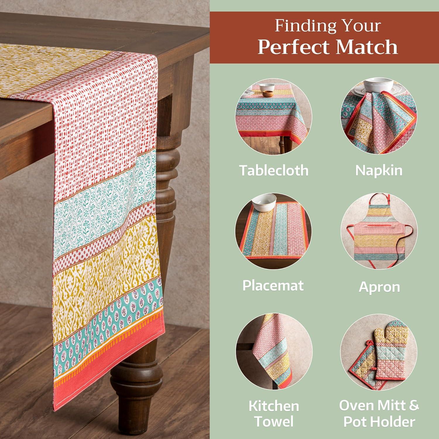 imageMaison dHermine Table Runner 100 Cotton Single Layer Easter Table Runners 72 inches Long Home Kitchen Dining Party ampamp Camping  Easter Decorations Spring ampamp Summer Printemps 1450quot x 72quot06  Provence