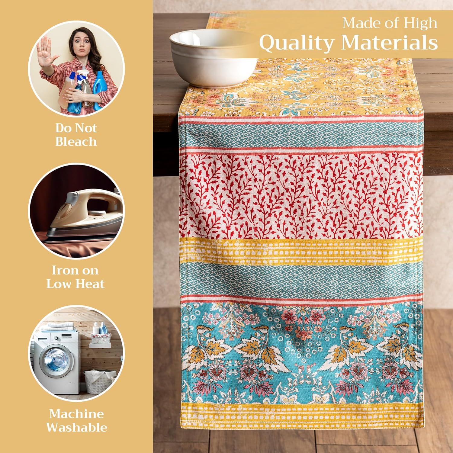 imageMaison dHermine Table Runner 100 Cotton Single Layer Easter Table Runners 72 inches Long Home Kitchen Dining Party ampamp Camping  Easter Decorations Spring ampamp Summer Printemps 1450quot x 72quot04  Marquise
