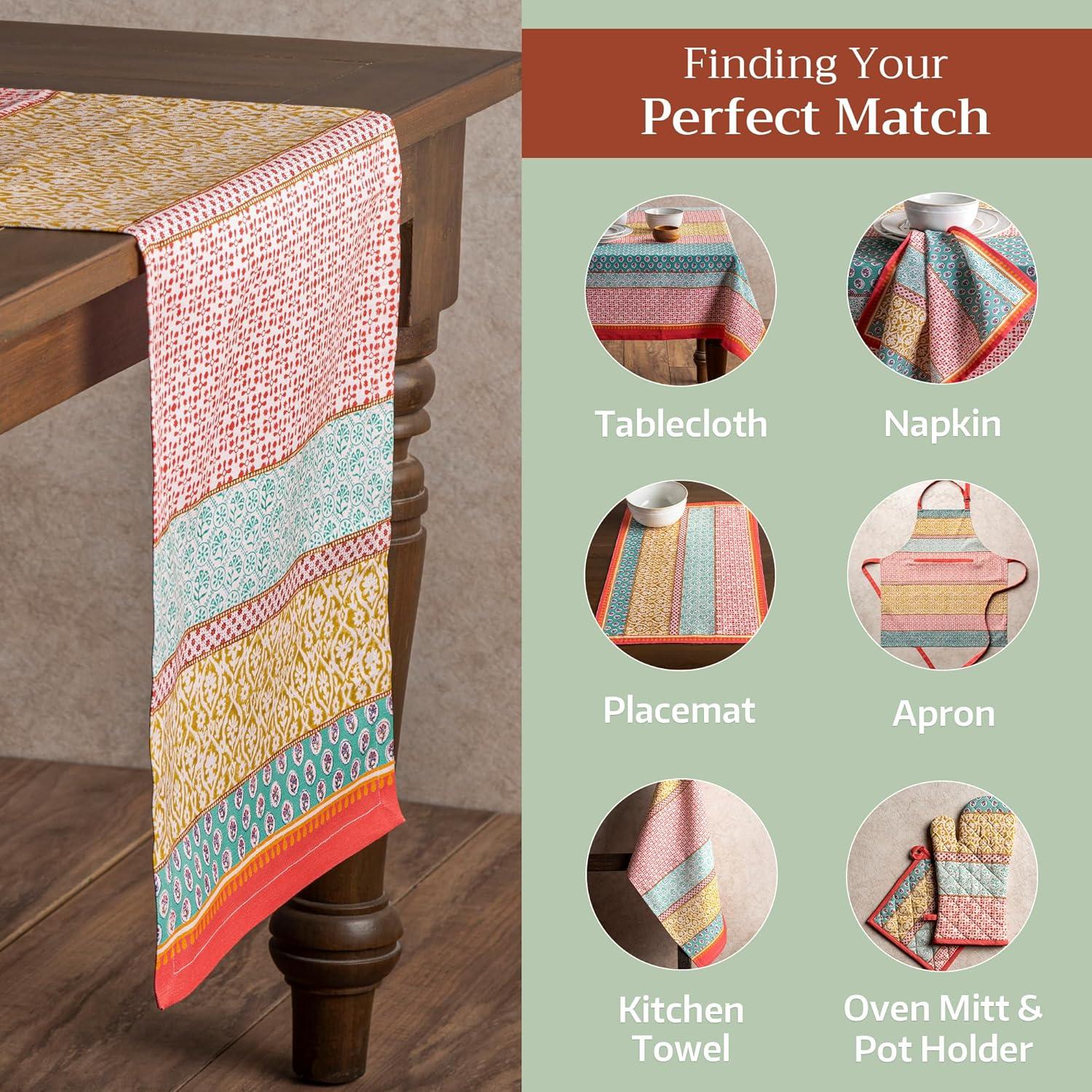 imageMaison dHermine Table Runner 100 Cotton Single Layer Easter Table Runners 72 inches Long Home Kitchen Dining Party ampamp Camping  Easter Decorations Spring ampamp Summer Printemps 1450quot x 72quot06  Provence