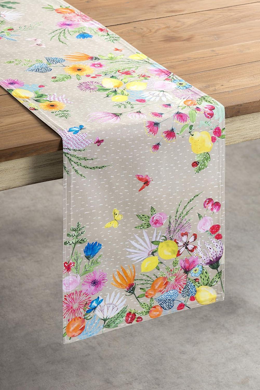 imageMaison dHermine Table Runner 100 Cotton Single Layer Easter Table Runners 72 inches Long Home Kitchen Dining Party ampamp Camping  Easter Decorations Spring ampamp Summer Printemps 1450quot x 72quot25  Jardin Dete  Fog