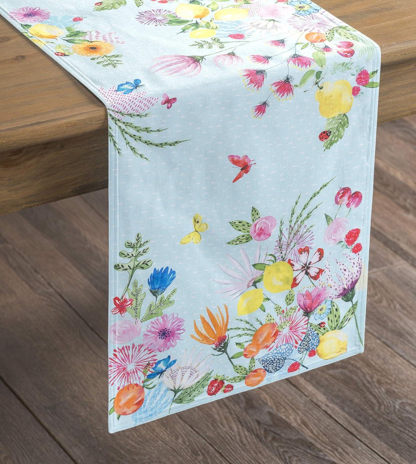 imageMaison dHermine Table Runner 100 Cotton Single Layer Easter Table Runners 72 inches Long Home Kitchen Dining Party ampamp Camping  Easter Decorations Spring ampamp Summer Printemps 1450quot x 72quot27  Jardin Dete  Mint