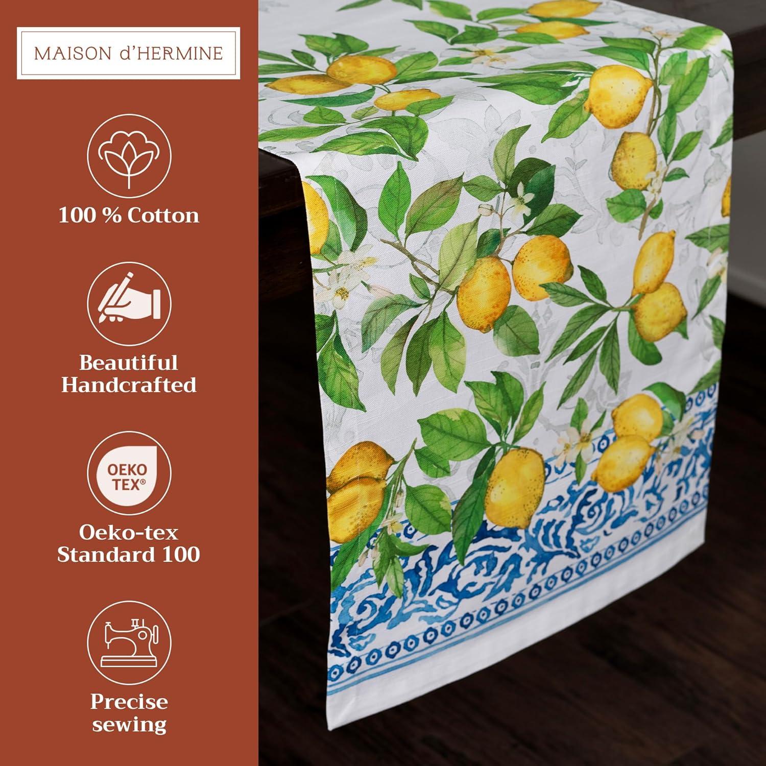 imageMaison dHermine Table Runner 100 Cotton Single Layer Easter Table Runners 72 inches Long Home Kitchen Dining Party ampamp Camping  Easter Decorations Spring ampamp Summer Printemps 1450quot x 72quot11  Cedrat