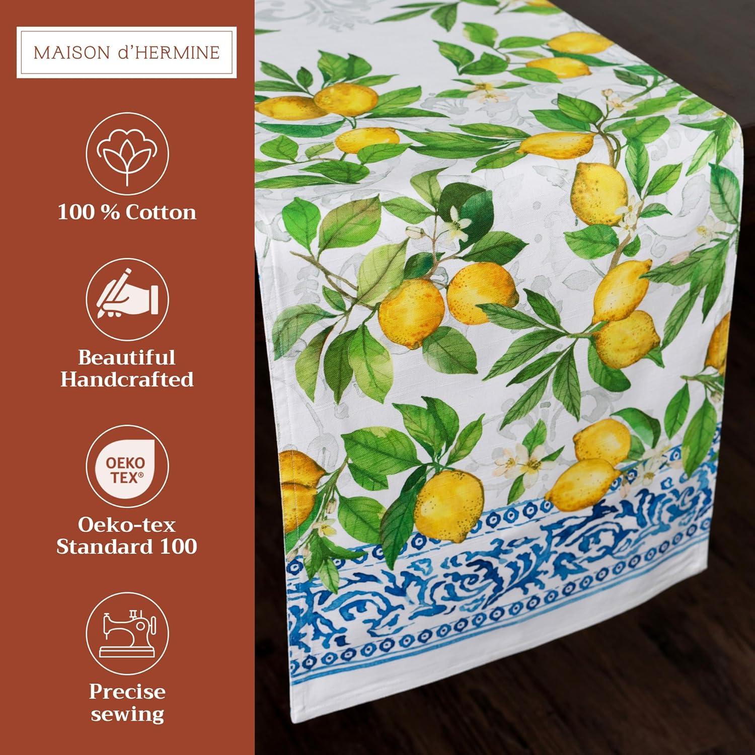 imageMaison dHermine Table Runner 100 Cotton Single Layer Easter Table Runners 72 inches Long Home Kitchen Dining Party ampamp Camping  Easter Decorations Spring ampamp Summer Printemps 1450quot x 72quot11  Cedrat