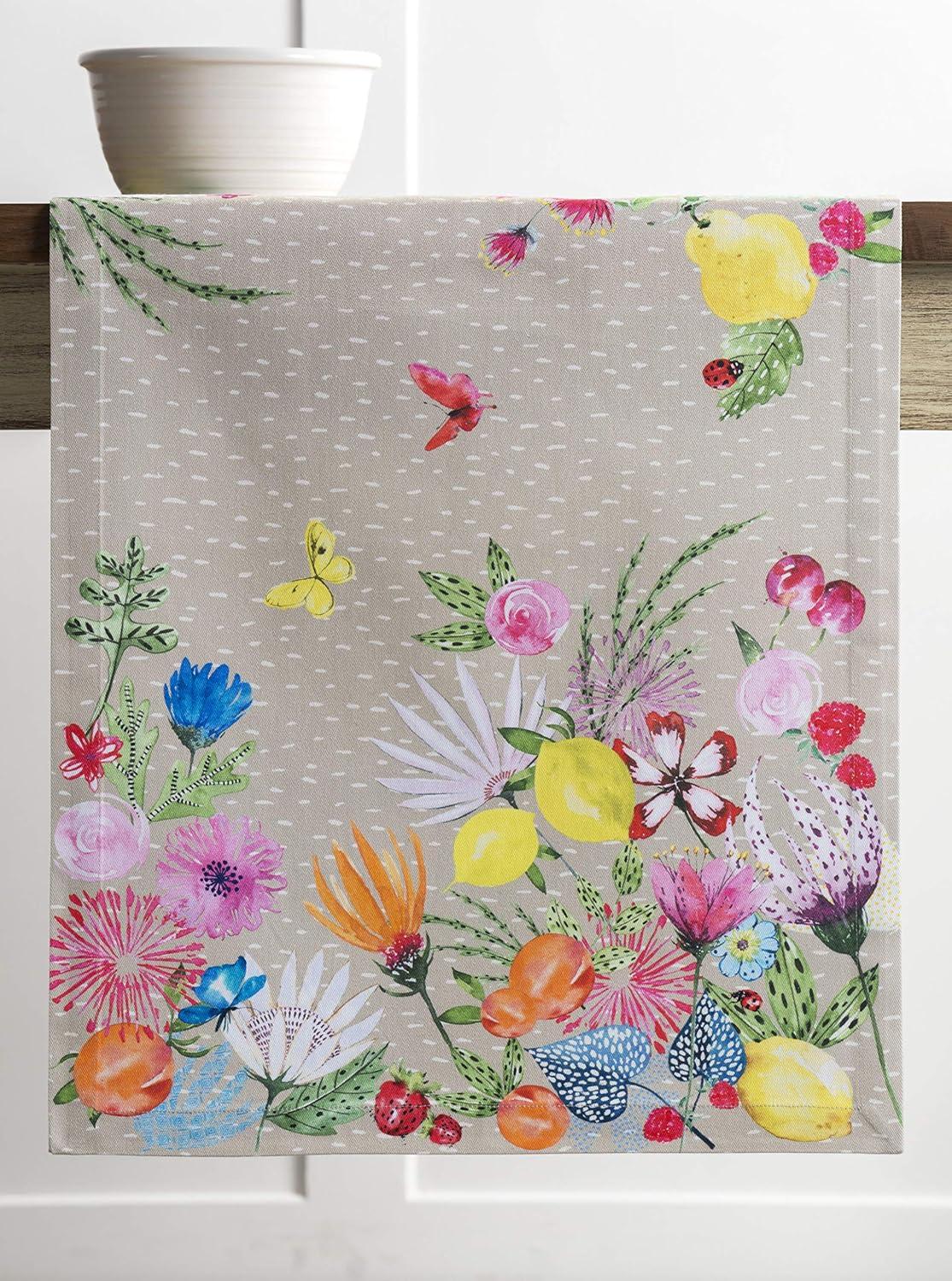 imageMaison dHermine Table Runner 100 Cotton Single Layer Easter Table Runners 72 inches Long Home Kitchen Dining Party ampamp Camping  Easter Decorations Spring ampamp Summer Printemps 1450quot x 72quot25  Jardin Dete  Fog