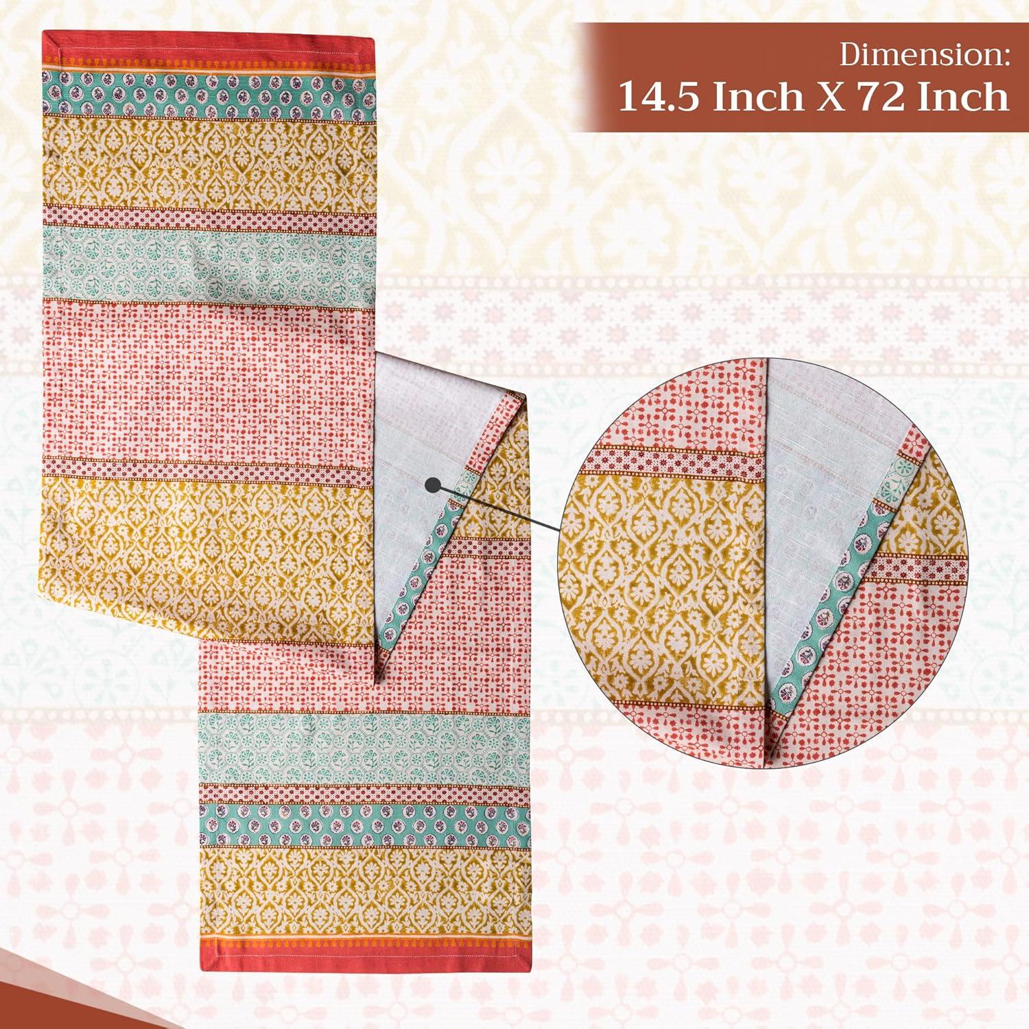 imageMaison dHermine Table Runner 100 Cotton Single Layer Easter Table Runners 72 inches Long Home Kitchen Dining Party ampamp Camping  Easter Decorations Spring ampamp Summer Printemps 1450quot x 72quot06  Provence