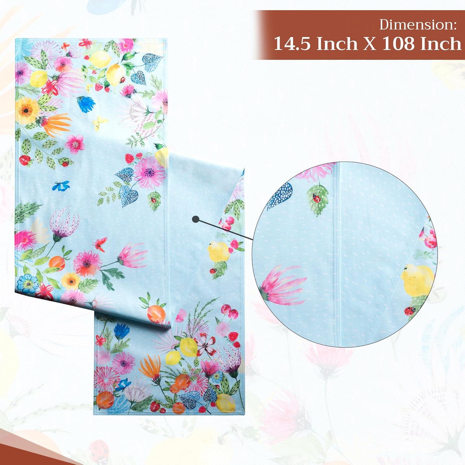 imageMaison dHermine Table Runner 100 Cotton Single Layer Easter Table Runners 72 inches Long Home Kitchen Dining Party ampamp Camping  Easter Decorations Spring ampamp Summer Printemps 1450quot x 72quot27  Jardin Dete  Mint