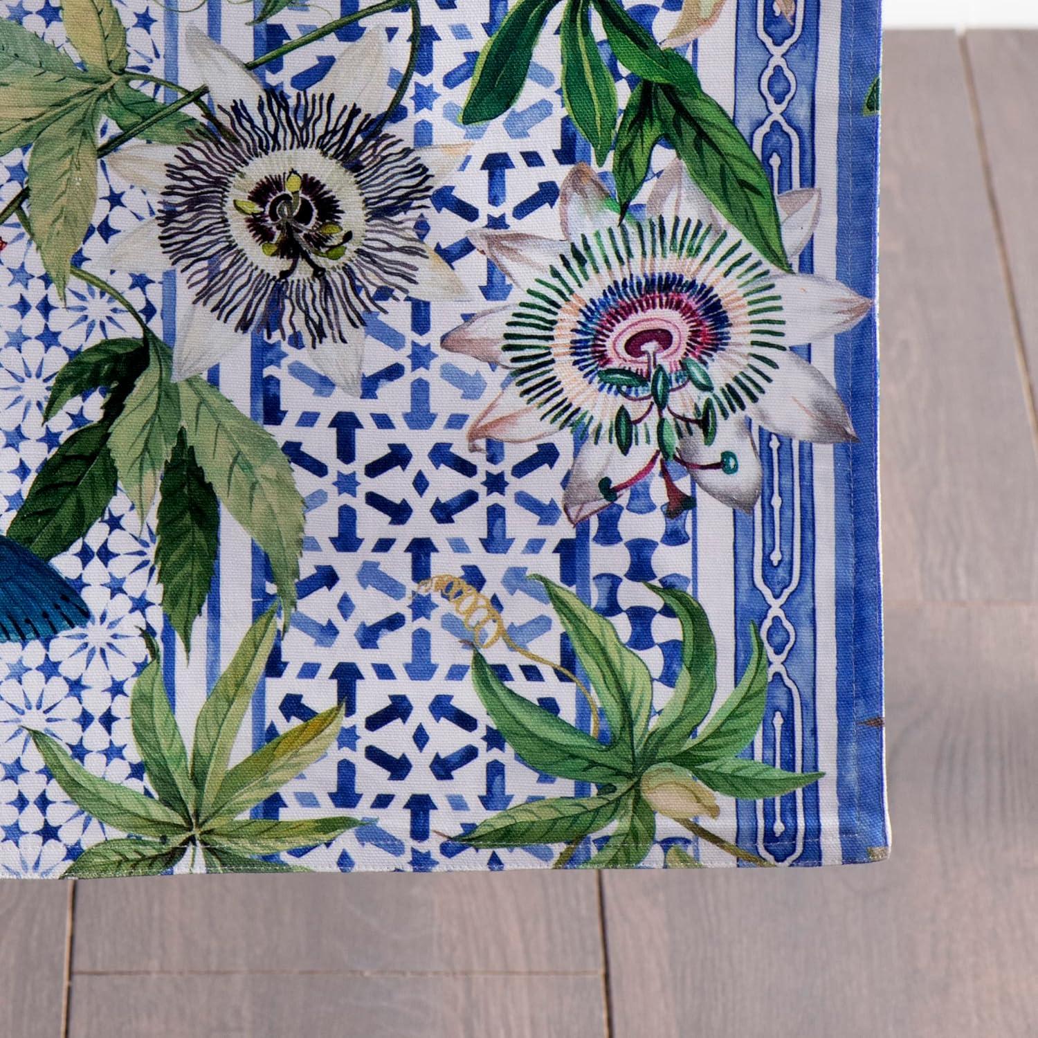 imageMaison dHermine Table Runner 100 Cotton Single Layer Easter Table Runners 72 inches Long Home Kitchen Dining Party ampamp Camping  Easter Decorations Spring ampamp Summer Printemps 1450quot x 72quot26  Passiflora