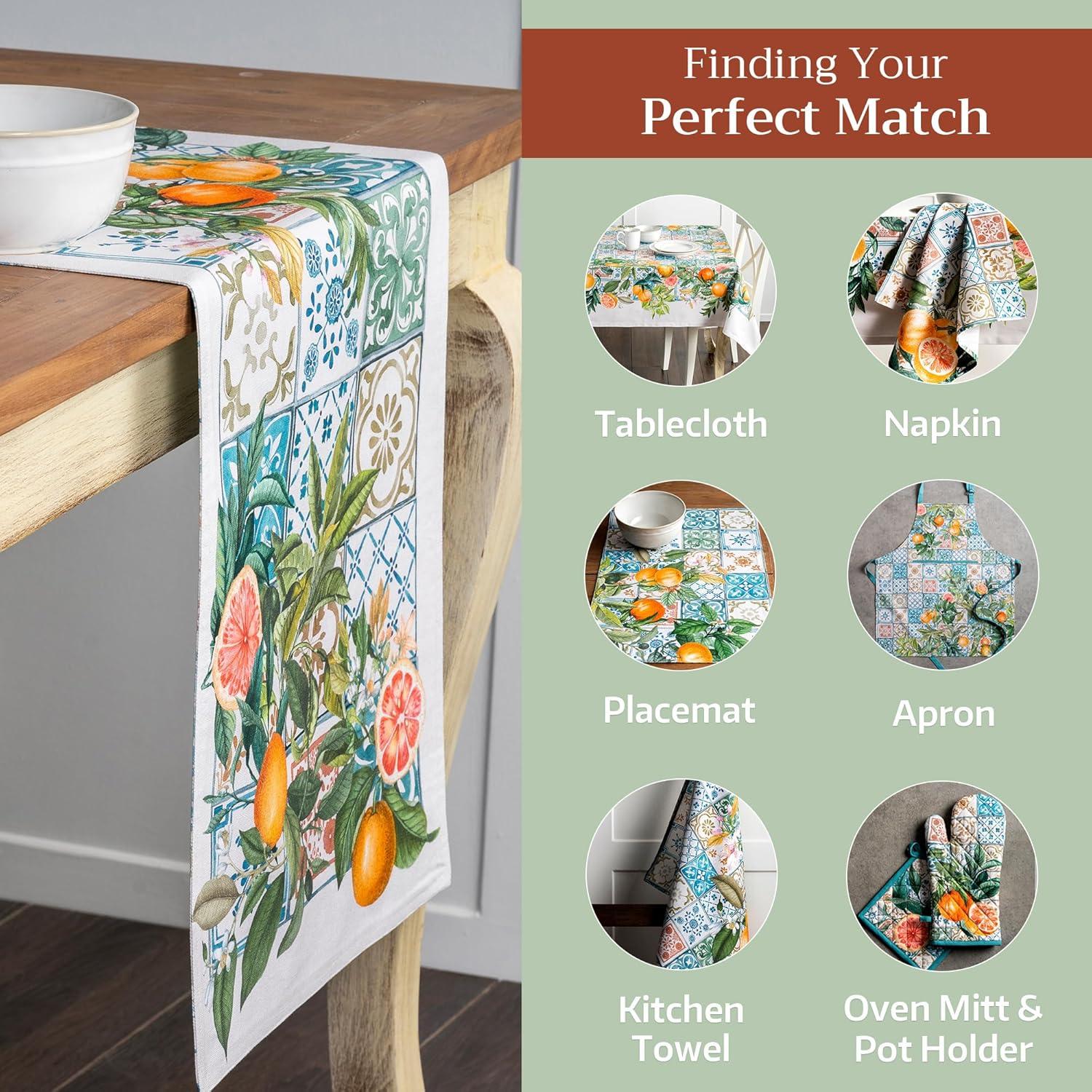 imageMaison dHermine Table Runner 100 Cotton Single Layer Easter Table Runners 72 inches Long Home Kitchen Dining Party ampamp Camping  Easter Decorations Spring ampamp Summer Printemps 1450quot x 72quot16  Agrume