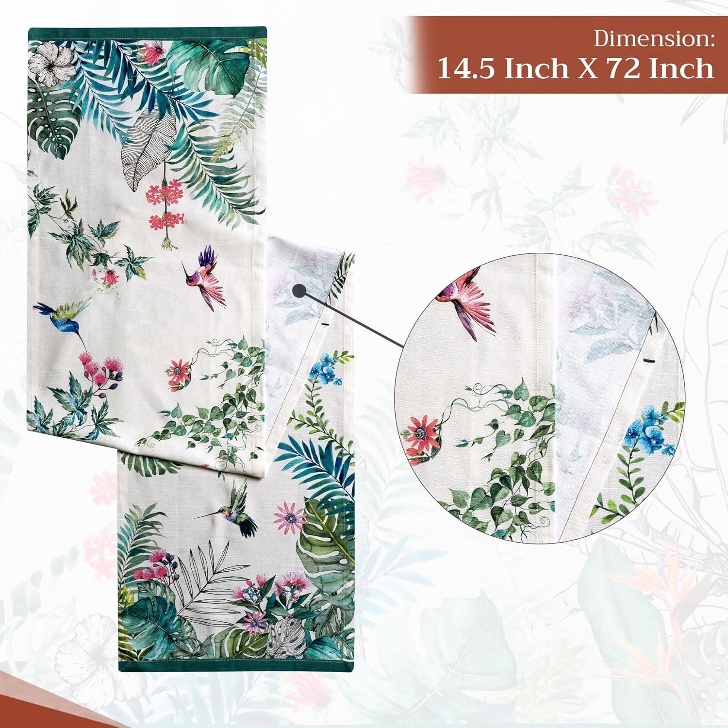imageMaison dHermine Table Runner 100 Cotton Single Layer Easter Table Runners 72 inches Long Home Kitchen Dining Party ampamp Camping  Easter Decorations Spring ampamp Summer Printemps 1450quot x 72quot20  Tropiques