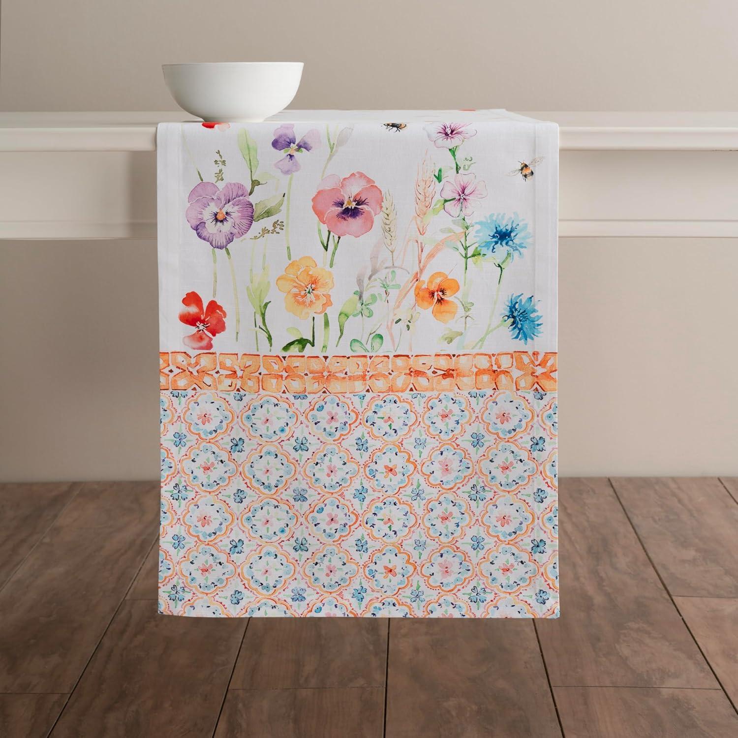 imageMaison dHermine Table Runner 100 Cotton Single Layer Easter Table Runners 72 inches Long Home Kitchen Dining Party ampamp Camping  Easter Decorations Spring ampamp Summer Printemps 1450quot x 72quot19  Summer Whisper