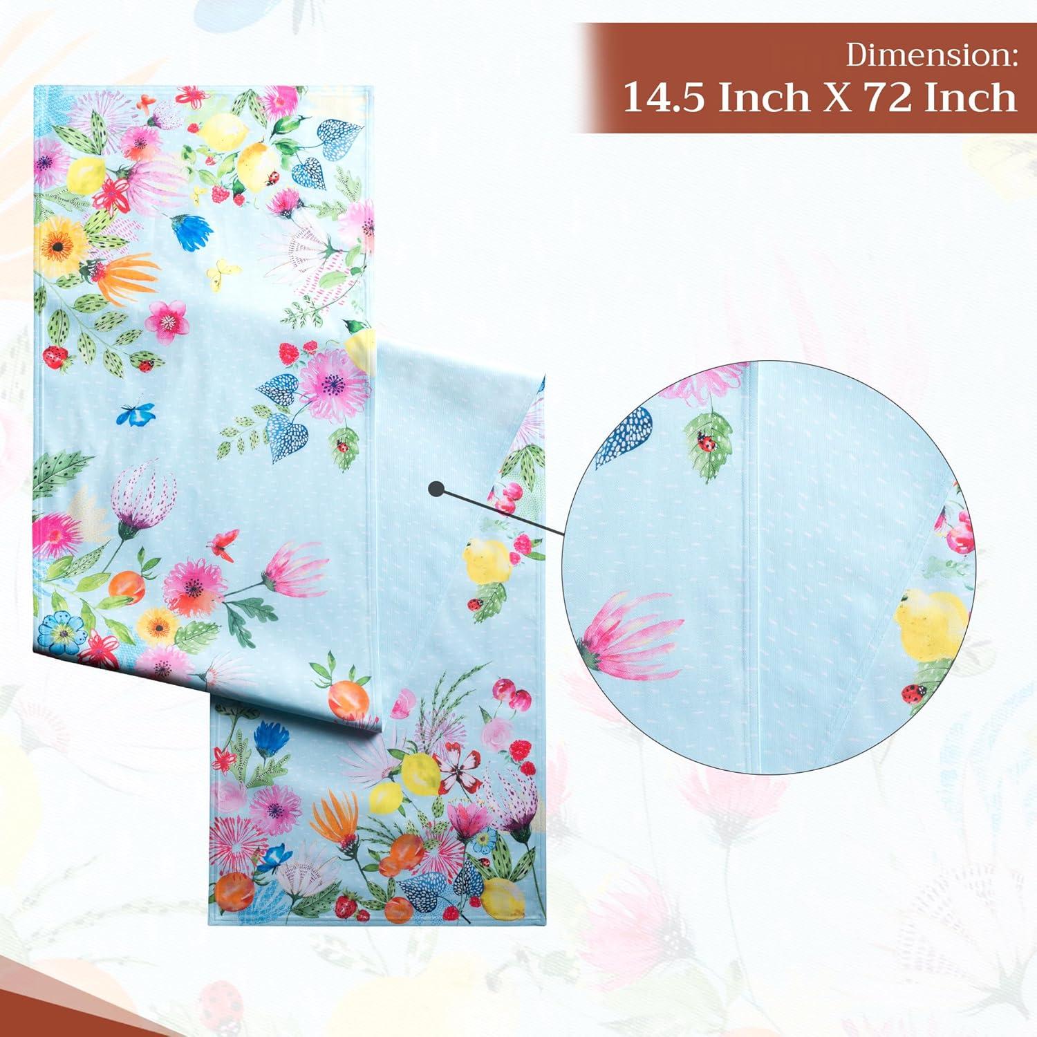 imageMaison dHermine Table Runner 100 Cotton Single Layer Easter Table Runners 72 inches Long Home Kitchen Dining Party ampamp Camping  Easter Decorations Spring ampamp Summer Printemps 1450quot x 72quot27  Jardin Dete  Mint
