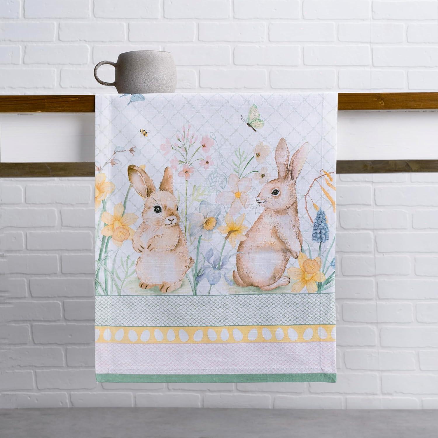 imageMaison dHermine Table Runner 100 Cotton Single Layer Easter Table Runners 72 inches Long Home Kitchen Dining Party ampamp Camping  Easter Decorations Spring ampamp Summer Printemps 1450quot x 72quot15  Easter Dew