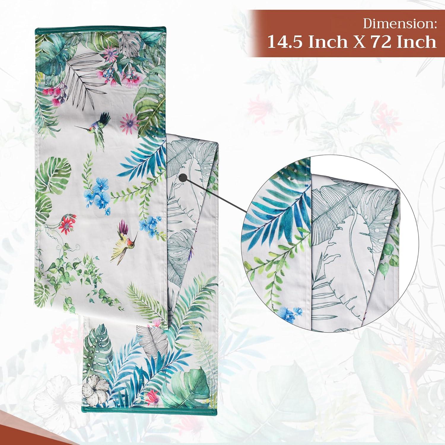 imageMaison dHermine Table Runner 100 Cotton Single Layer Easter Table Runners 72 inches Long Home Kitchen Dining Party ampamp Camping  Easter Decorations Spring ampamp Summer Printemps 1450quot x 72quot20  Tropiques