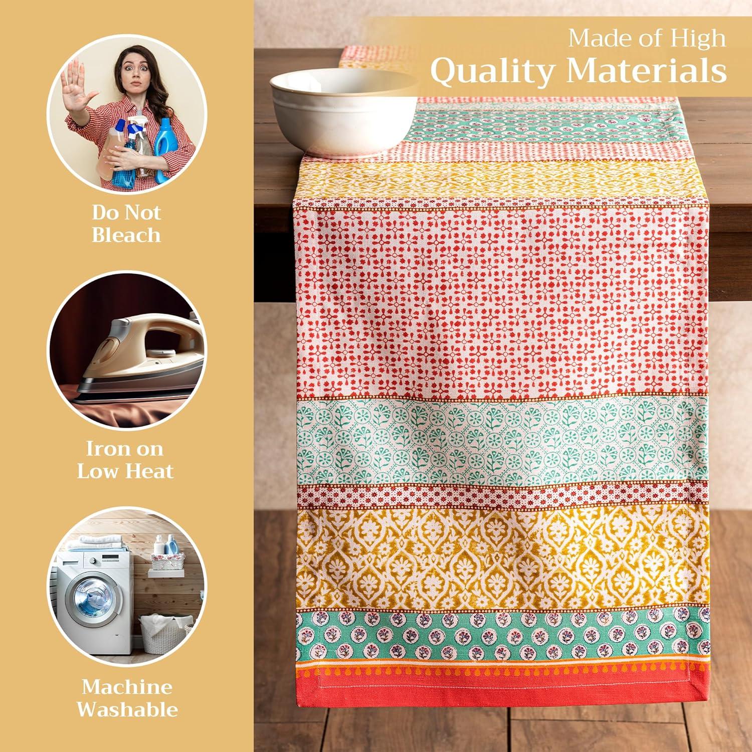 imageMaison dHermine Table Runner 100 Cotton Single Layer Easter Table Runners 72 inches Long Home Kitchen Dining Party ampamp Camping  Easter Decorations Spring ampamp Summer Printemps 1450quot x 72quot06  Provence
