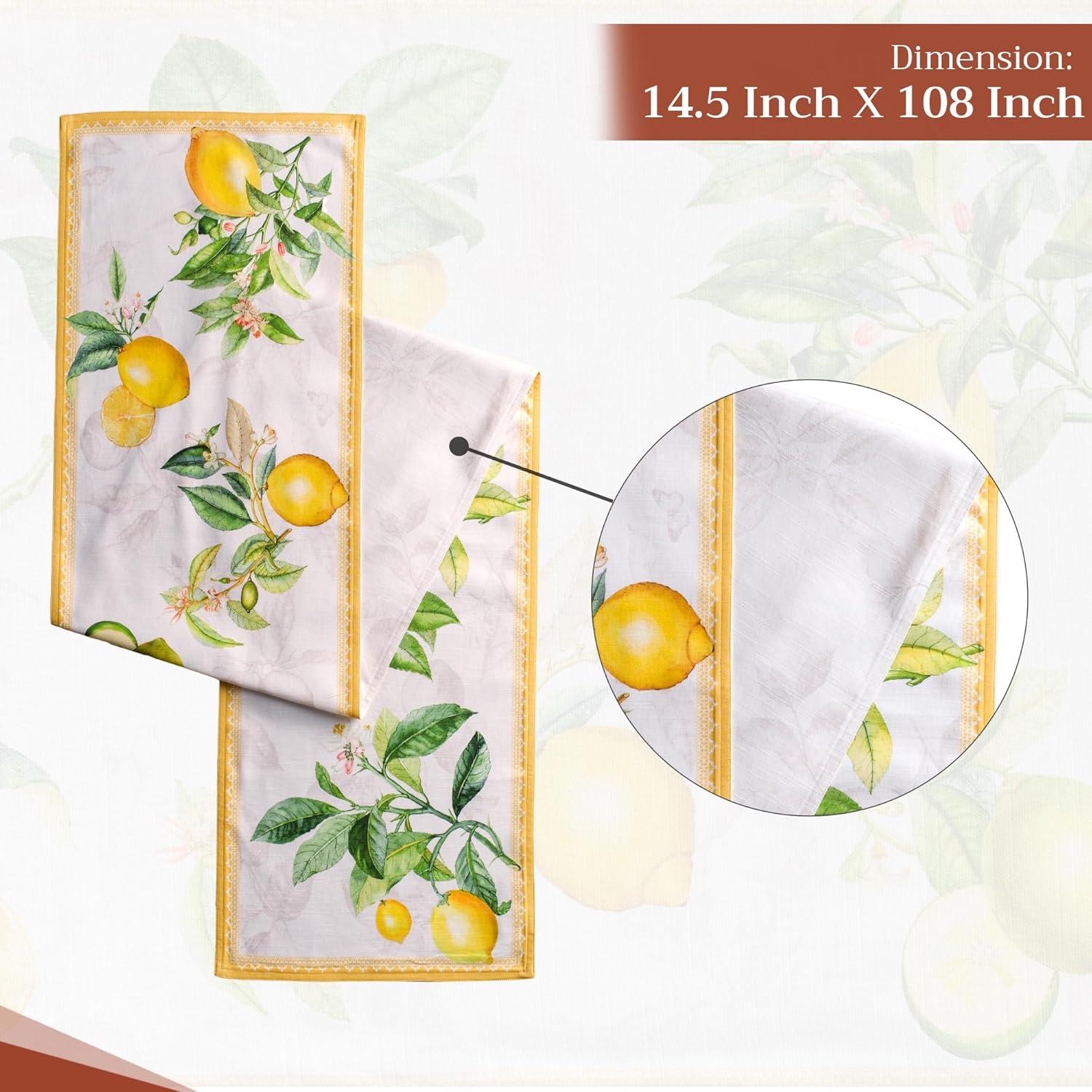 imageMaison dHermine Table Runner 100 Cotton Single Layer Easter Table Runners 72 inches Long Home Kitchen Dining Party ampamp Camping  Easter Decorations Spring ampamp Summer Printemps 1450quot x 72quot01  Limoncello
