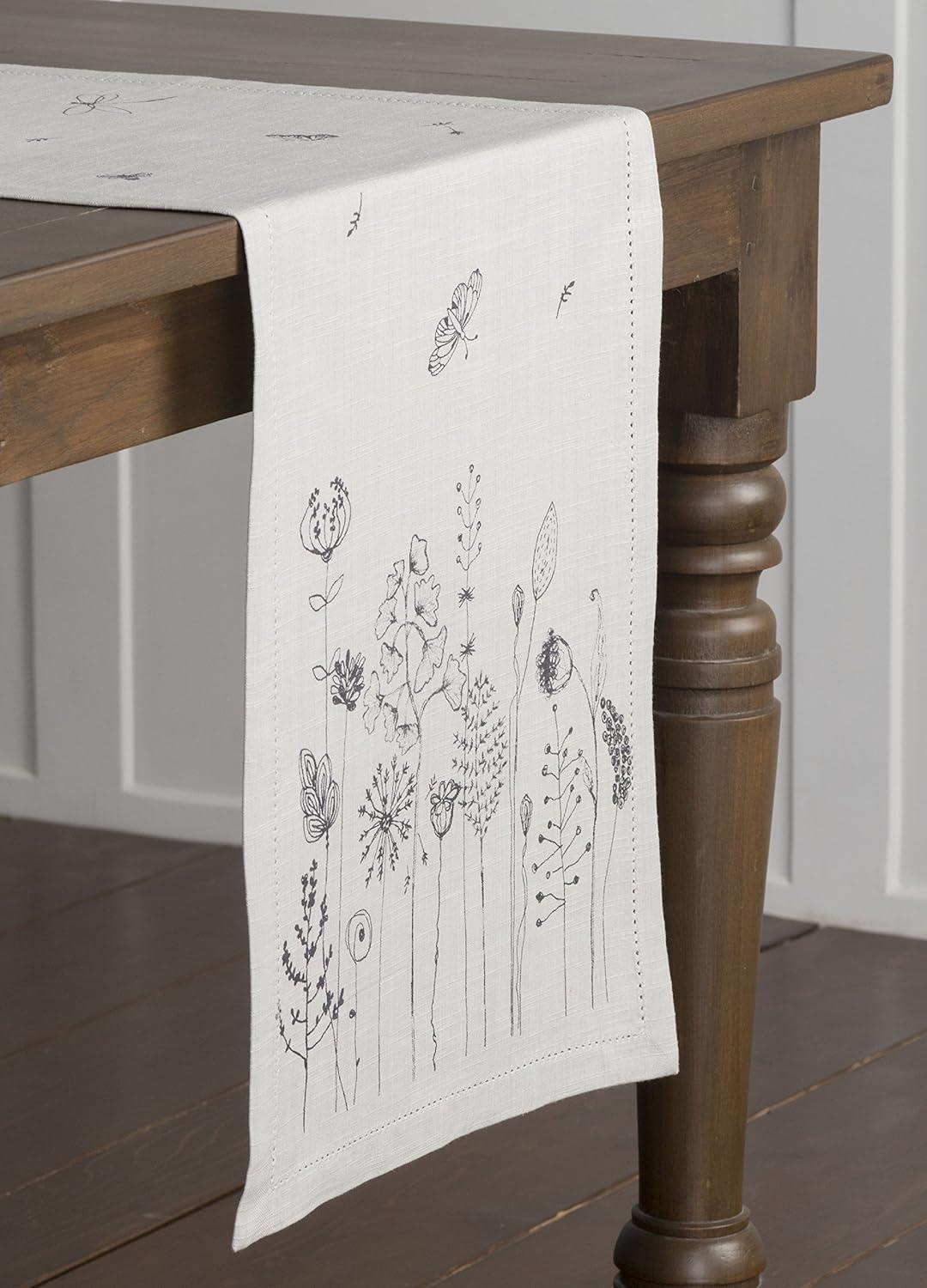 imageMaison dHermine Table Runner 100 Cotton Single Layer Easter Table Runners 72 inches Long Home Kitchen Dining Party ampamp Camping  Easter Decorations Spring ampamp Summer Printemps 1450quot x 72quot12  Flore