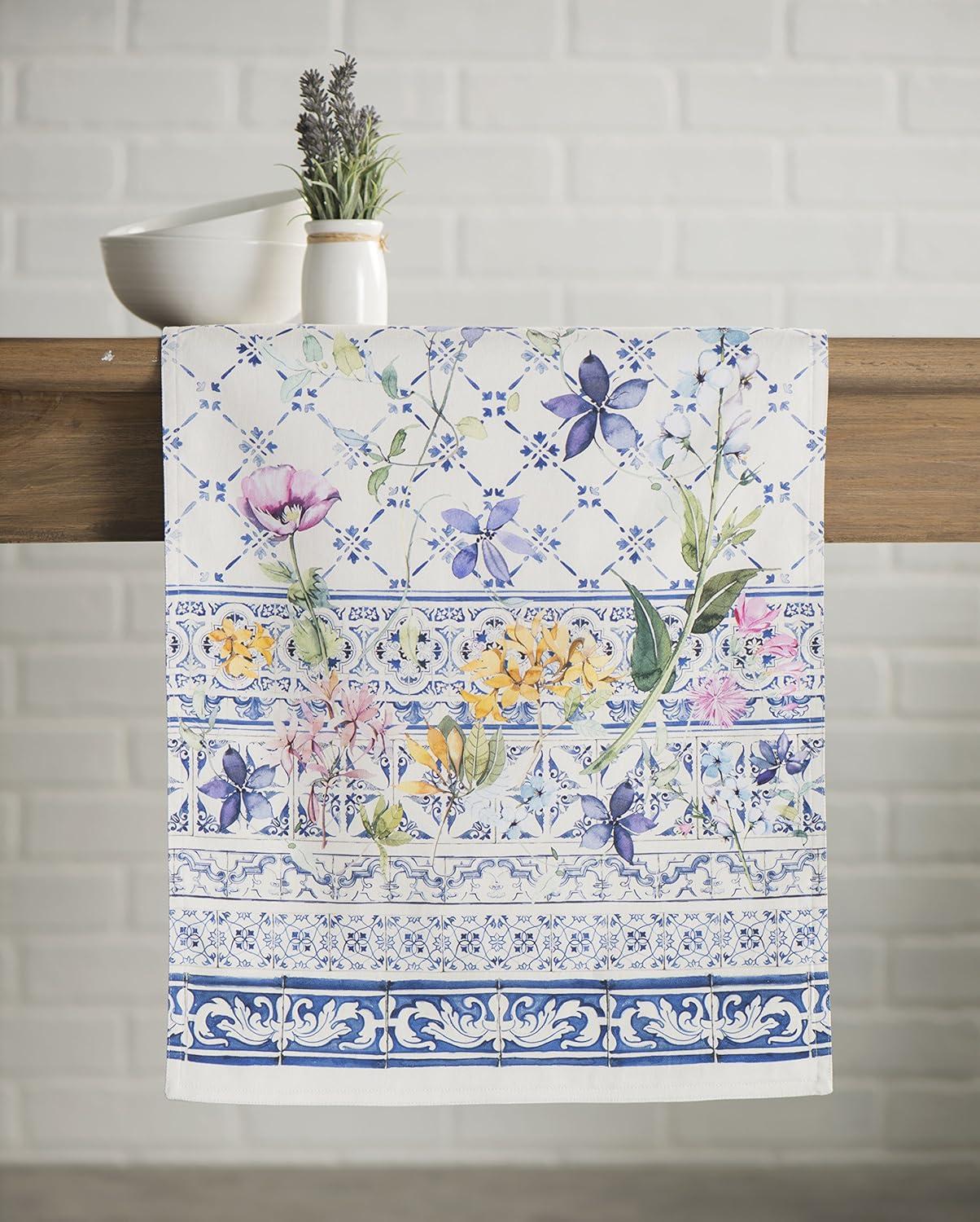 imageMaison dHermine Table Runner 100 Cotton Single Layer Easter Table Runners 72 inches Long Home Kitchen Dining Party ampamp Camping  Easter Decorations Spring ampamp Summer Printemps 1450quot x 72quot05  Faience