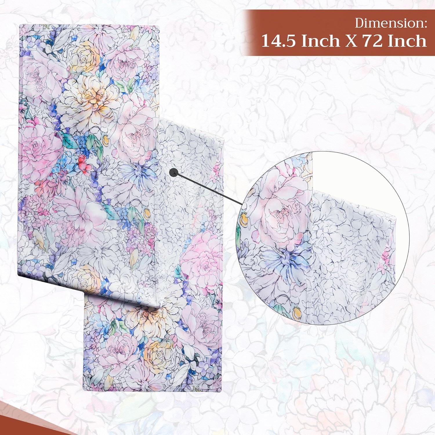 imageMaison dHermine Table Runner 100 Cotton Single Layer Easter Table Runners 72 inches Long Home Kitchen Dining Party ampamp Camping  Easter Decorations Spring ampamp Summer Printemps 1450quot x 72quot22  Floral Love