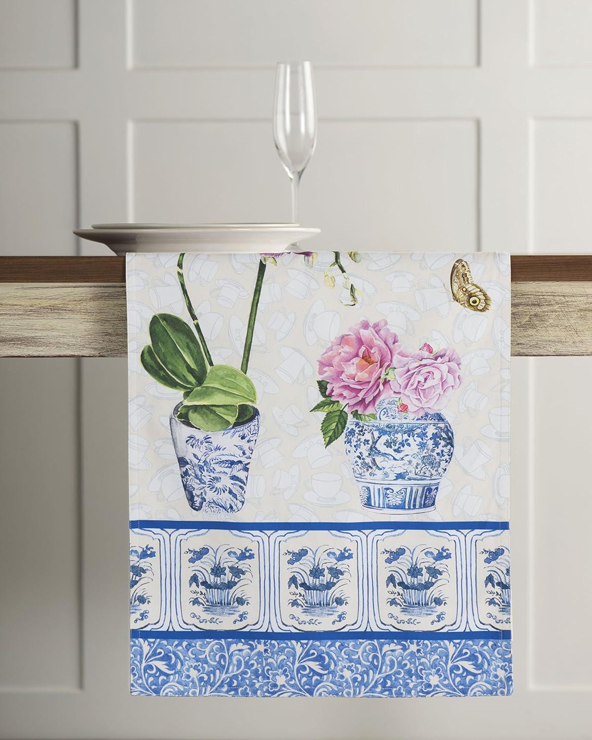 imageMaison dHermine Table Runner 100 Cotton Single Layer Easter Table Runners 72 inches Long Home Kitchen Dining Party ampamp Camping  Easter Decorations Spring ampamp Summer Printemps 1450quot x 72quot14  Canton