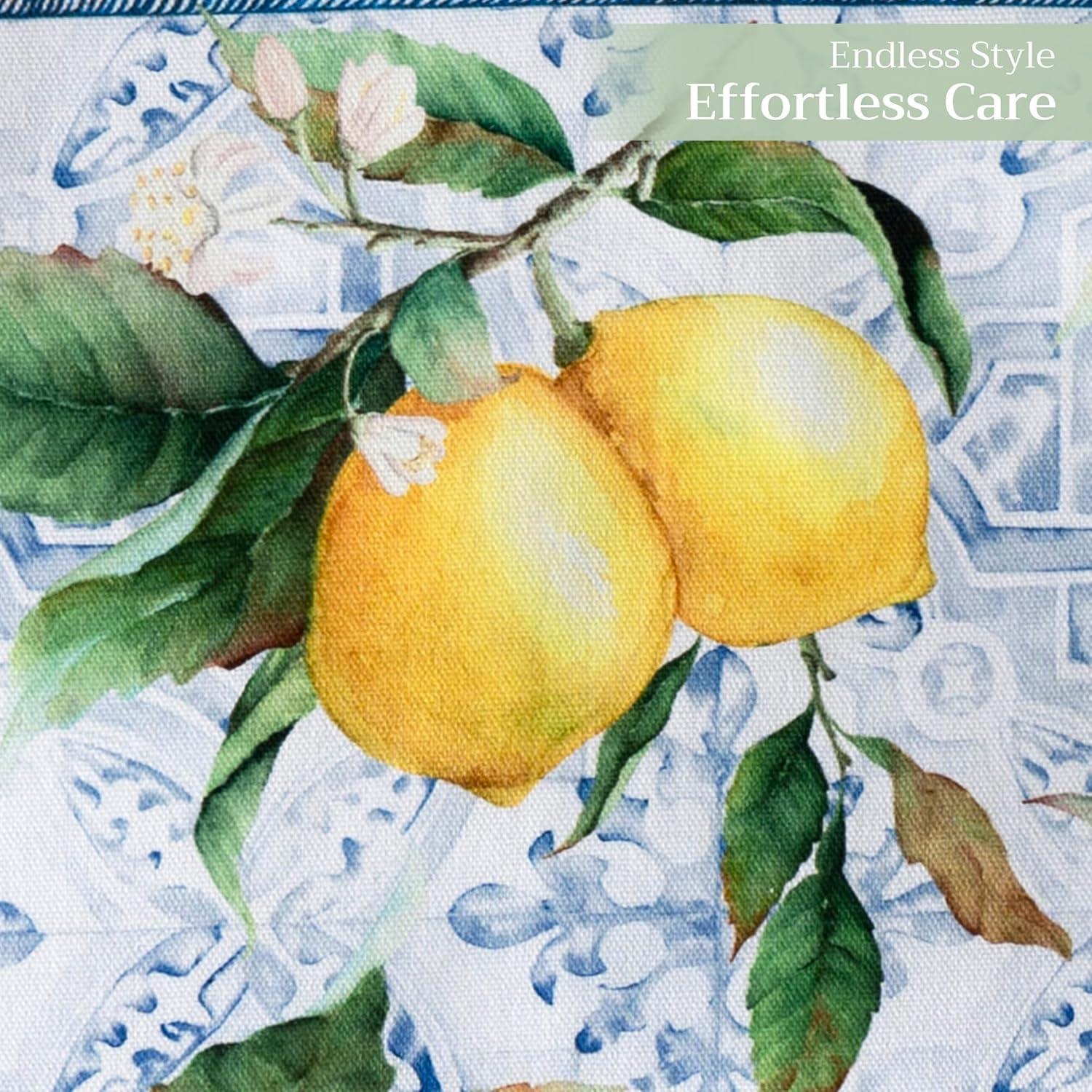 imageMaison dHermine Table Runner 100 Cotton Single Layer Easter Table Runners 72 inches Long Home Kitchen Dining Party ampamp Camping  Easter Decorations Spring ampamp Summer Printemps 1450quot x 72quot28  Citrus