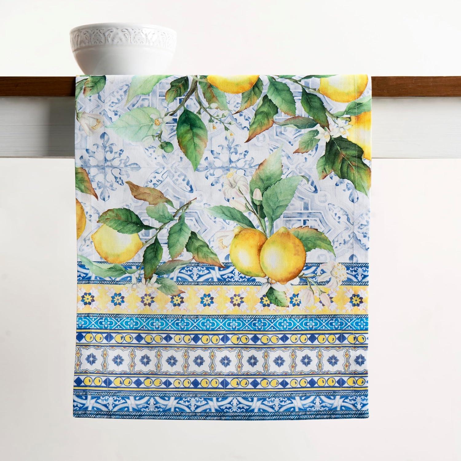 imageMaison dHermine Table Runner 100 Cotton Single Layer Easter Table Runners 72 inches Long Home Kitchen Dining Party ampamp Camping  Easter Decorations Spring ampamp Summer Printemps 1450quot x 72quot28  Citrus