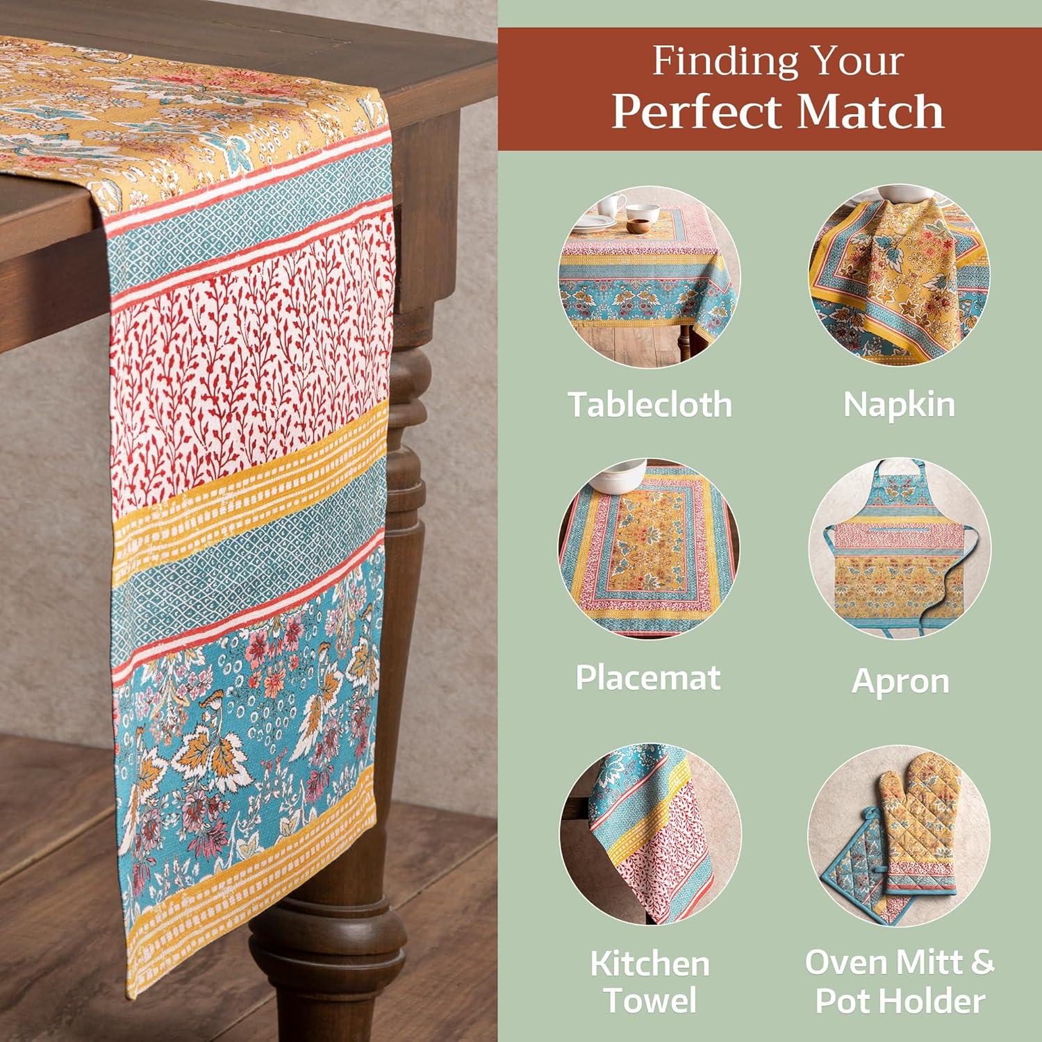 imageMaison dHermine Table Runner 100 Cotton Single Layer Easter Table Runners 72 inches Long Home Kitchen Dining Party ampamp Camping  Easter Decorations Spring ampamp Summer Printemps 1450quot x 72quot04  Marquise
