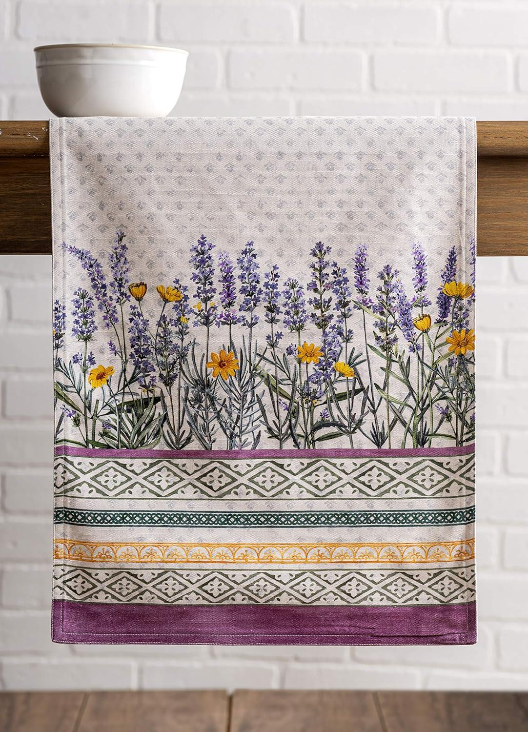 imageMaison dHermine Table Runner 100 Cotton Single Layer Easter Table Runners 72 inches Long Home Kitchen Dining Party ampamp Camping  Easter Decorations Spring ampamp Summer Printemps 1450quot x 72quot18  Fanny Lavender