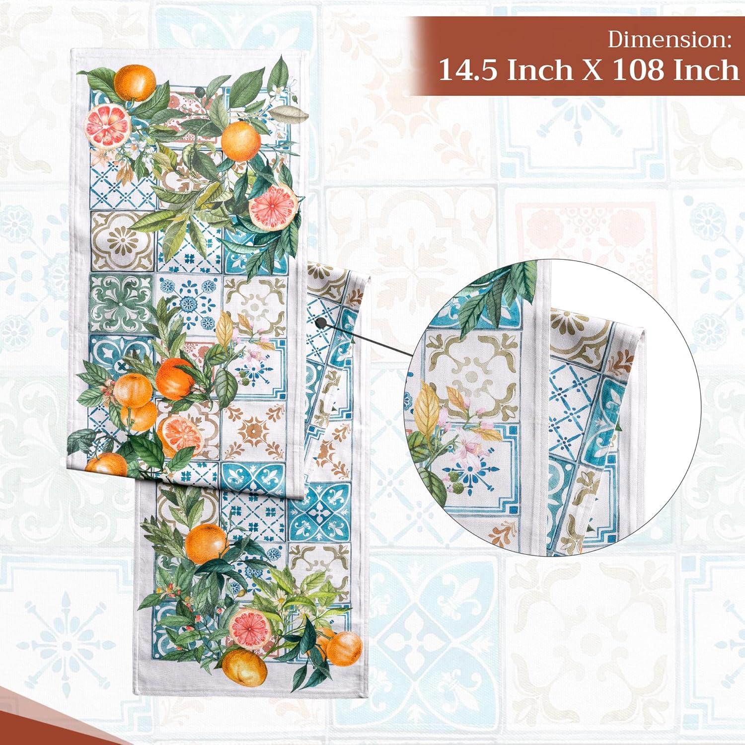 imageMaison dHermine Table Runner 100 Cotton Single Layer Easter Table Runners 72 inches Long Home Kitchen Dining Party ampamp Camping  Easter Decorations Spring ampamp Summer Printemps 1450quot x 72quot16  Agrume
