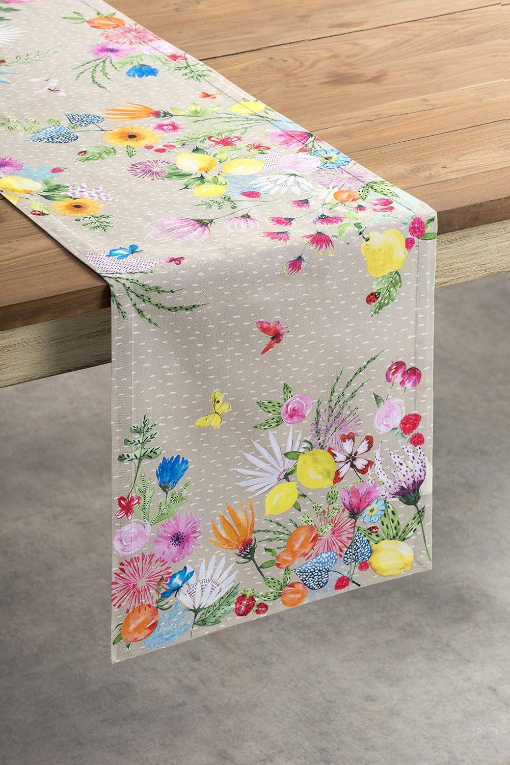 imageMaison dHermine Table Runner 100 Cotton Single Layer Easter Table Runners 72 inches Long Home Kitchen Dining Party ampamp Camping  Easter Decorations Spring ampamp Summer Printemps 1450quot x 72quot25  Jardin Dete  Fog
